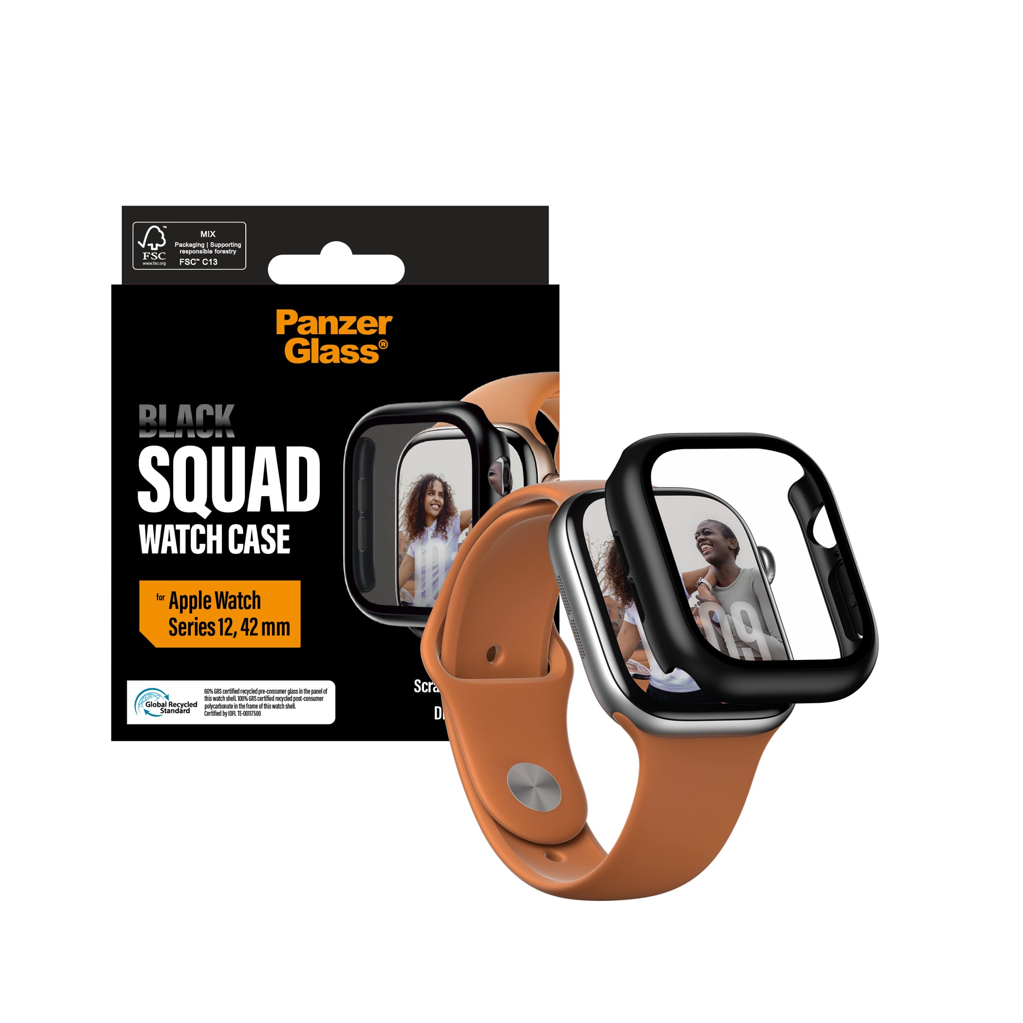 PanzerGlass® Full Body Case Sort Apple Watch Series 12 | 42mm