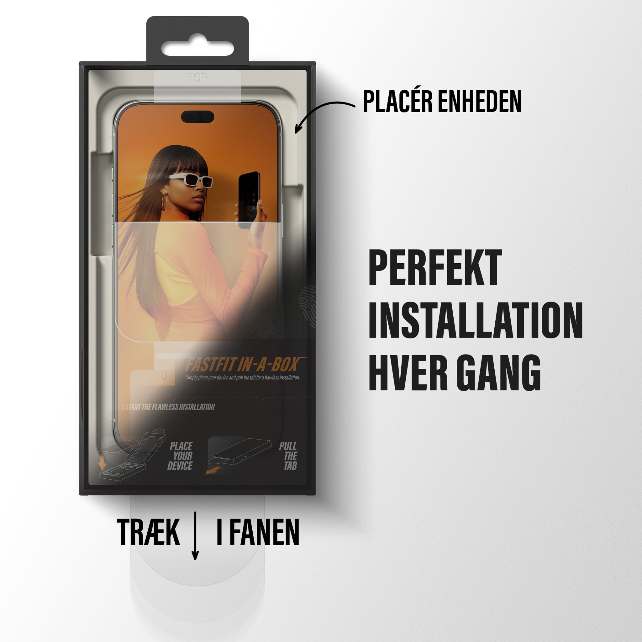 PanzerGlass® 2-Way Privacy Skærmbeskyttelse iPhone 18 Pro Max | Ultra-Wide Fit m. FASTFIT IN-A-BOX