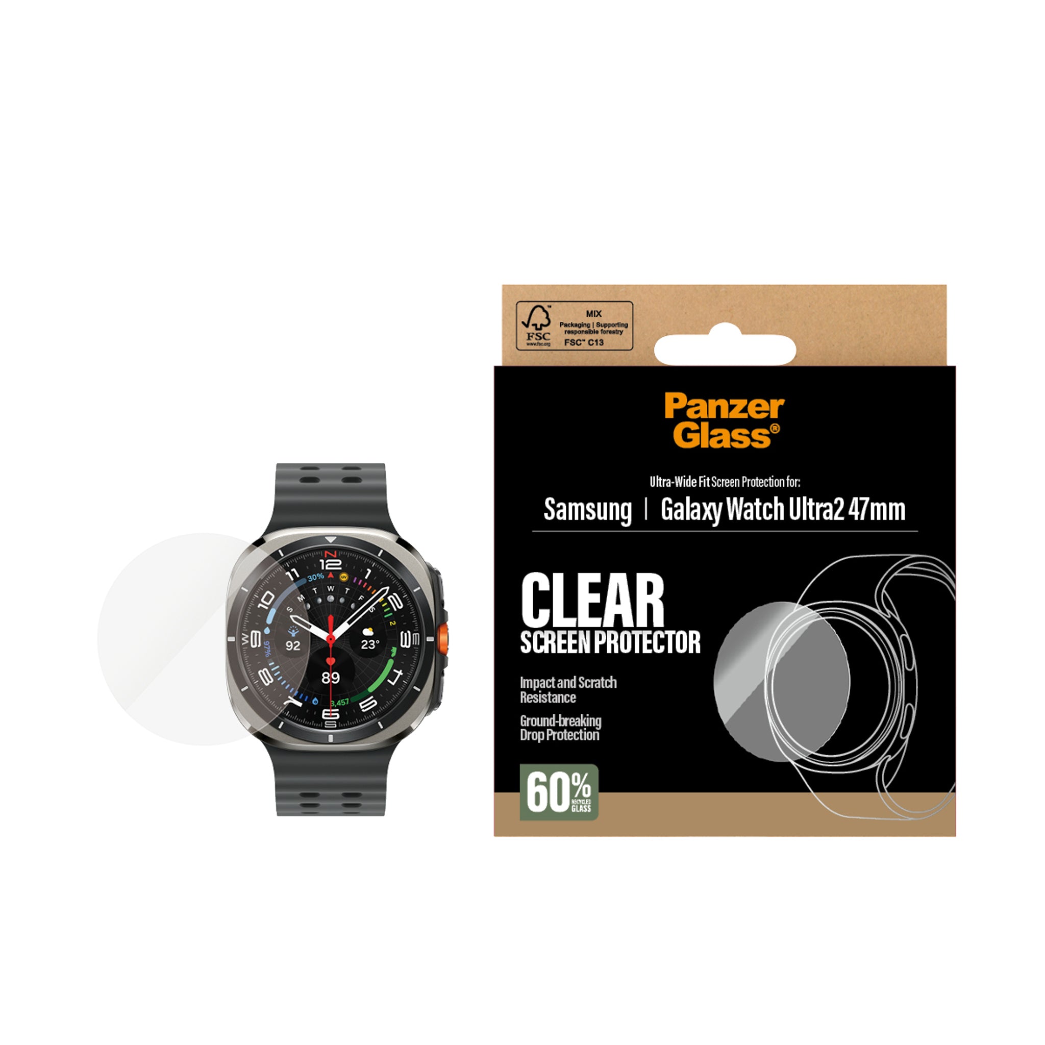 PanzerGlass® Skærmbeskyttelse Samsung Galaxy Watch Ultra2 | 47mm