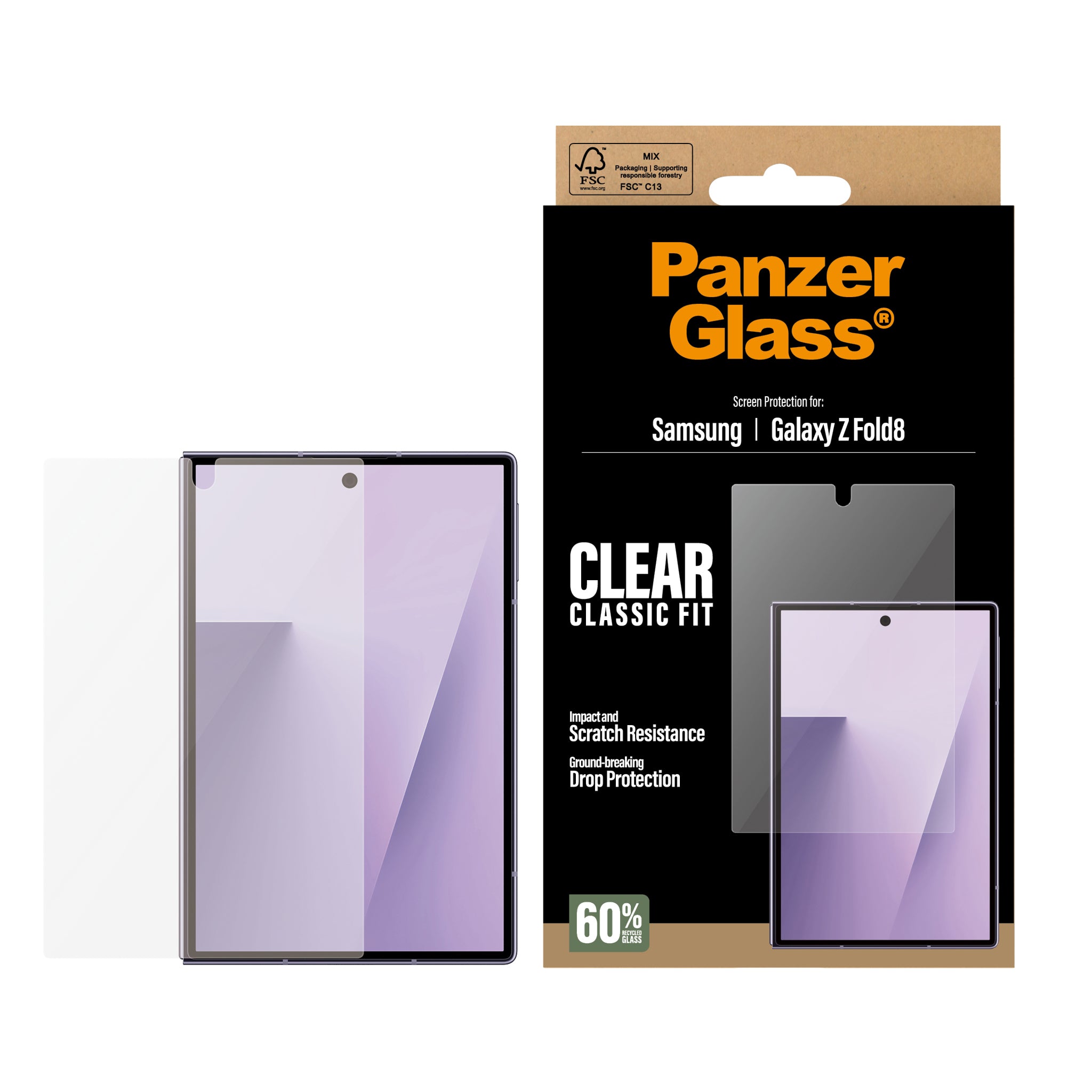 PanzerGlass® Sub Skærmbeskyttelse Samsung new Galaxy Z Fold7 | Classic Fit