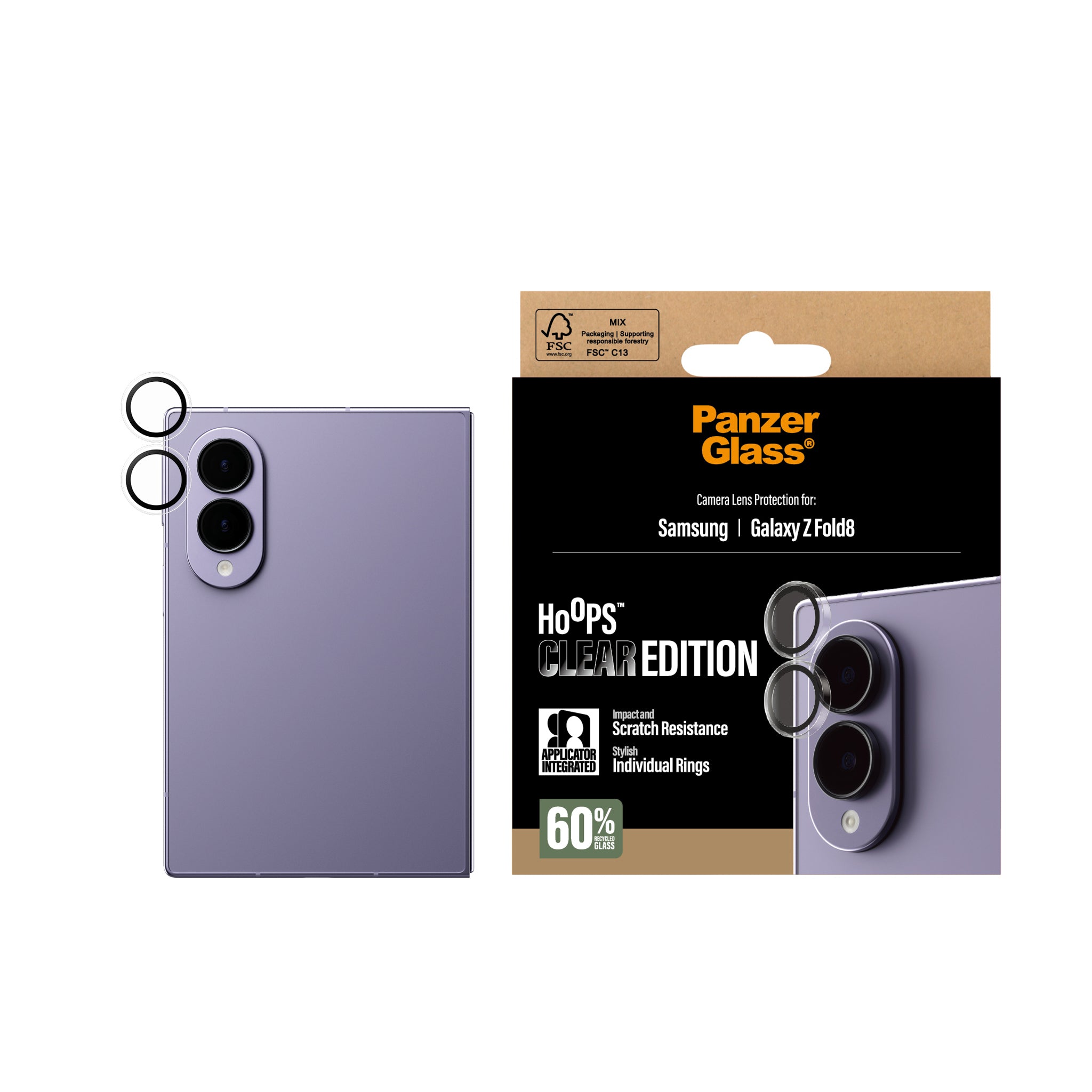 PanzerGlass® Hoops® Kameralinsebeskytter Samsung new Galaxy Z Fold7