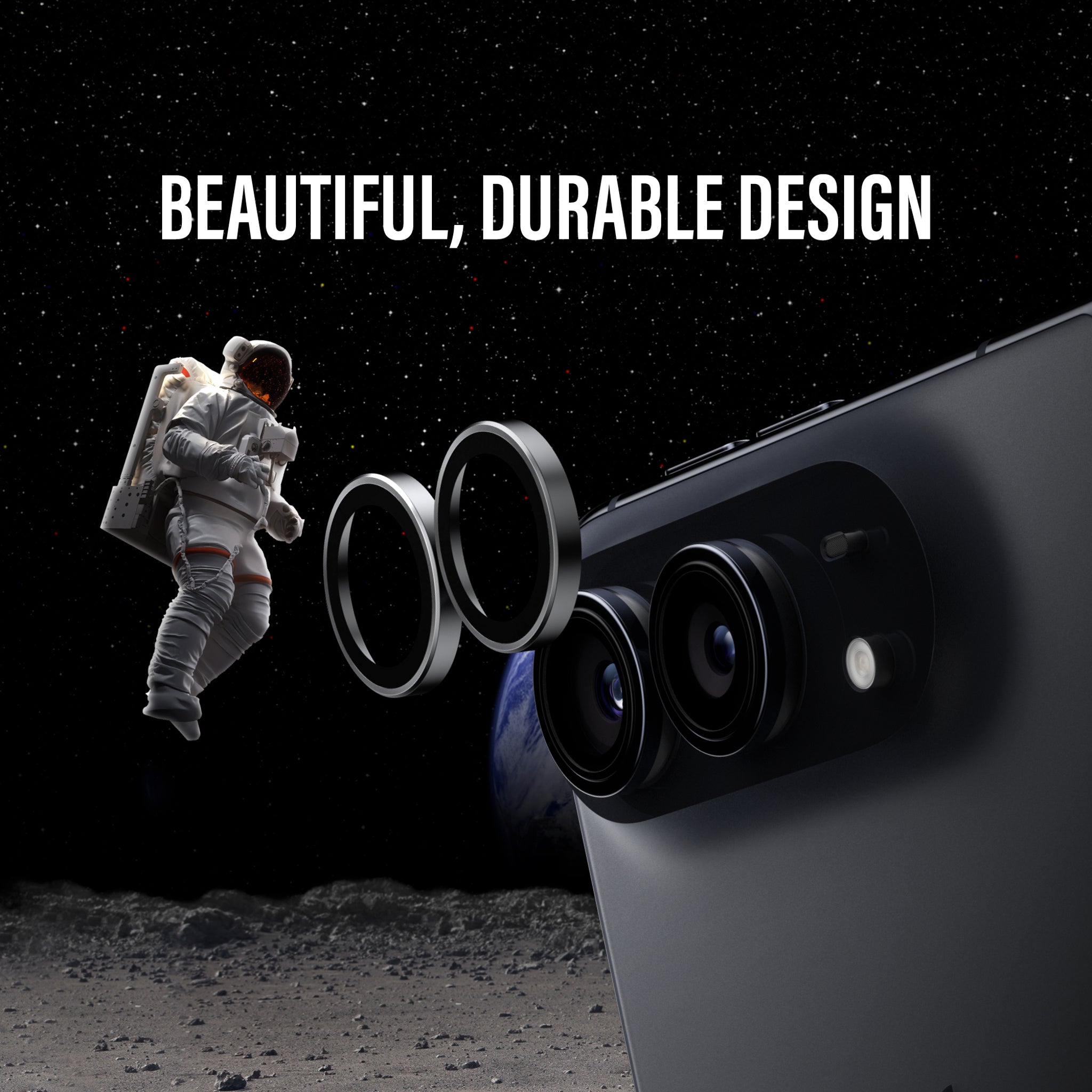 PanzerGlass® Hoops® Ceramic Kameralinsebeskytter iPhone Duo