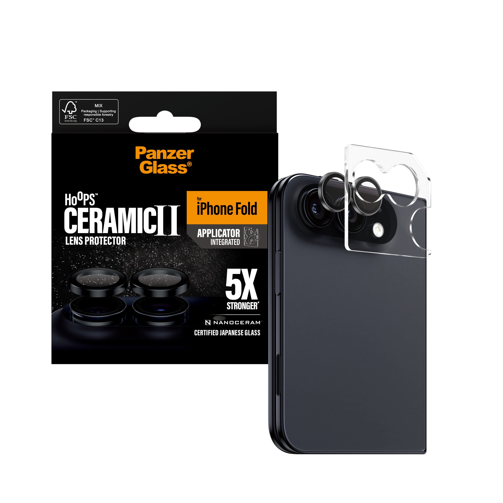 PanzerGlass® Hoops® Ceramic Kameralinsebeskytter iPhone 2026 Fold