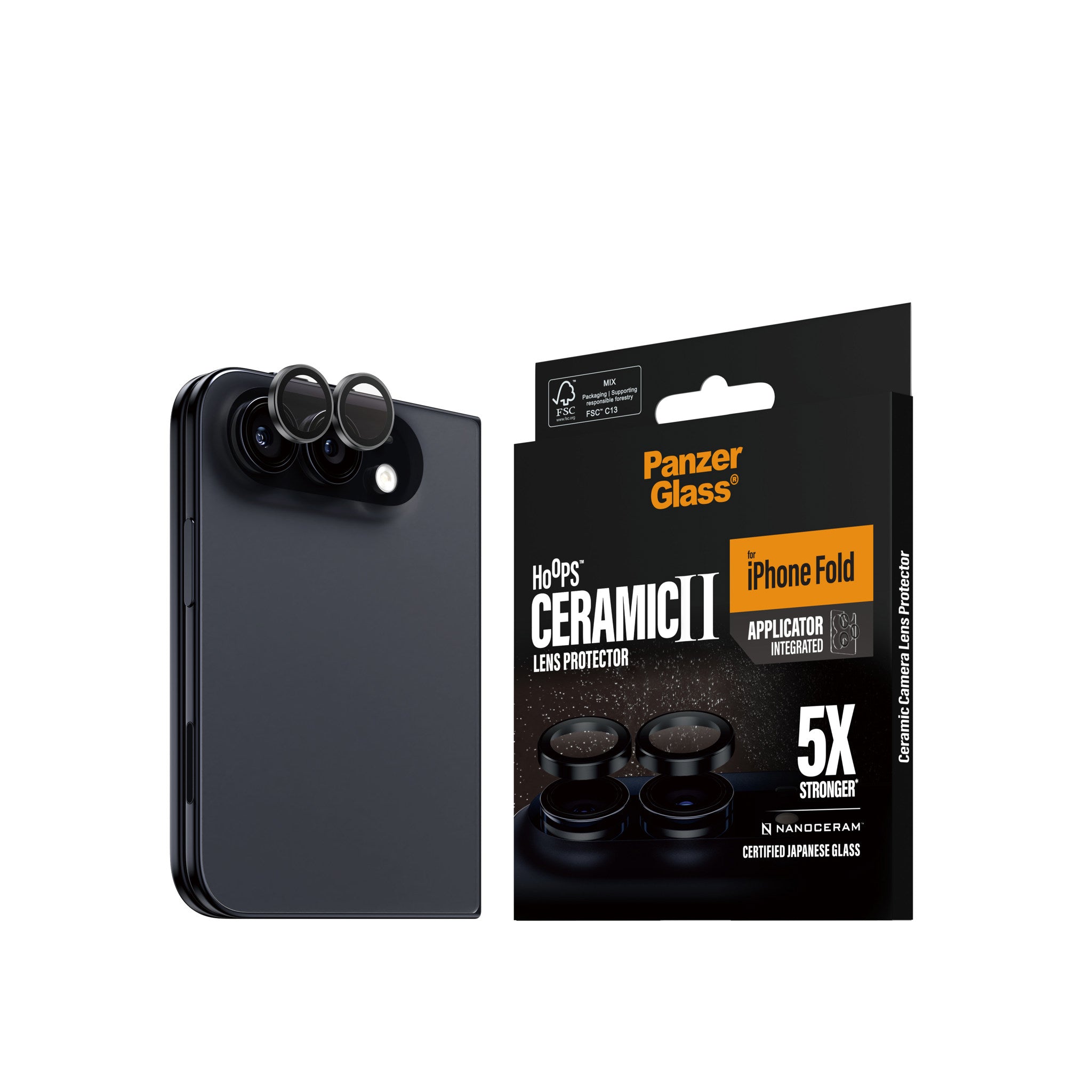 PanzerGlass® Hoops® Ceramic Kameralinsebeskytter iPhone 2026 Fold