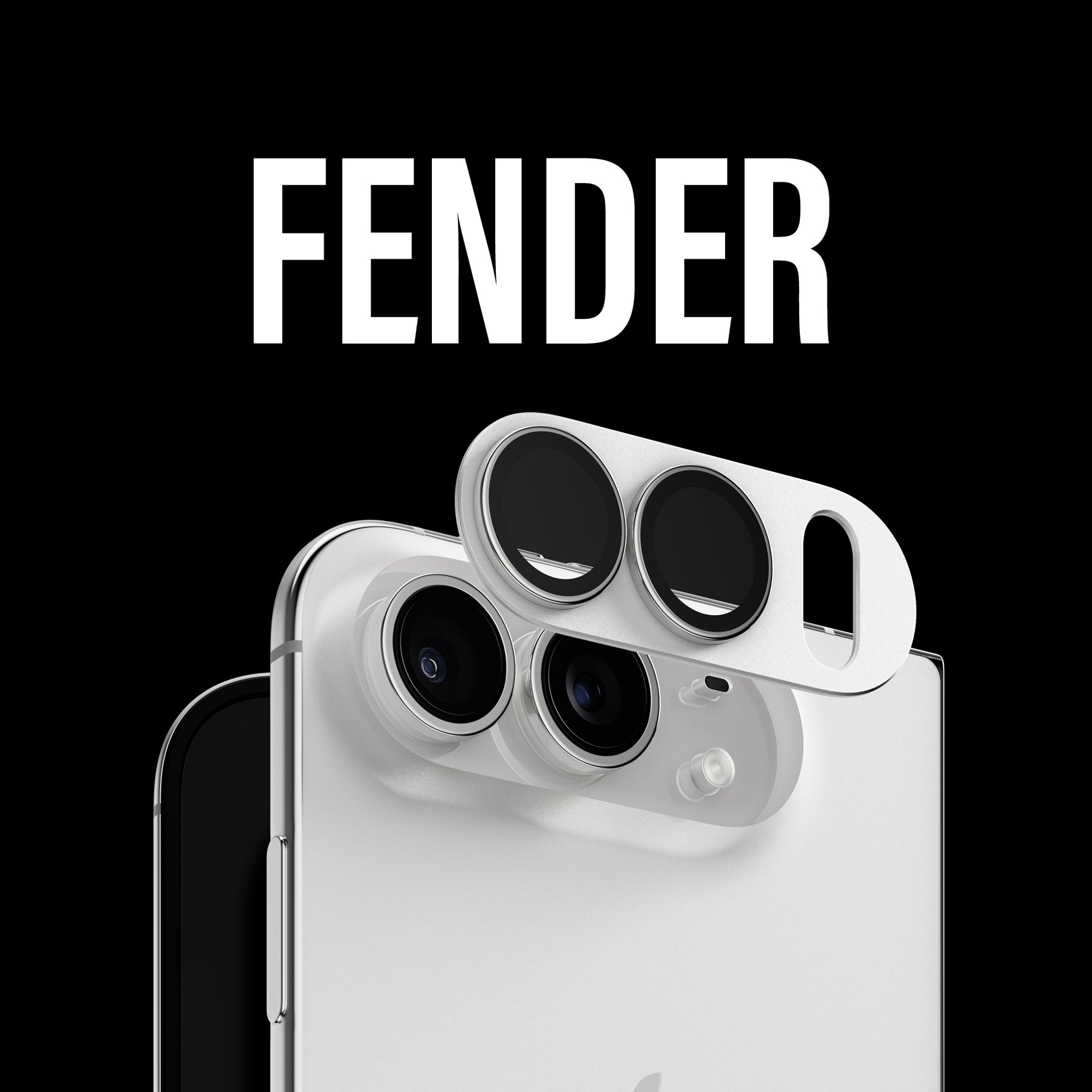 PanzerGlass® Fender Kameralinsebeskytter Sølv iPhone Duo