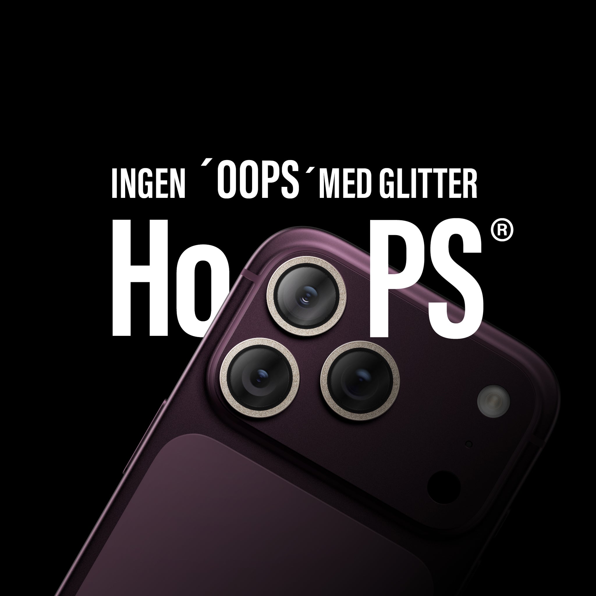 PanzerGlass® Hoops® Kameralinsebeskytter Glitter Guld iPhone 18 Pro | 18 Pro Max