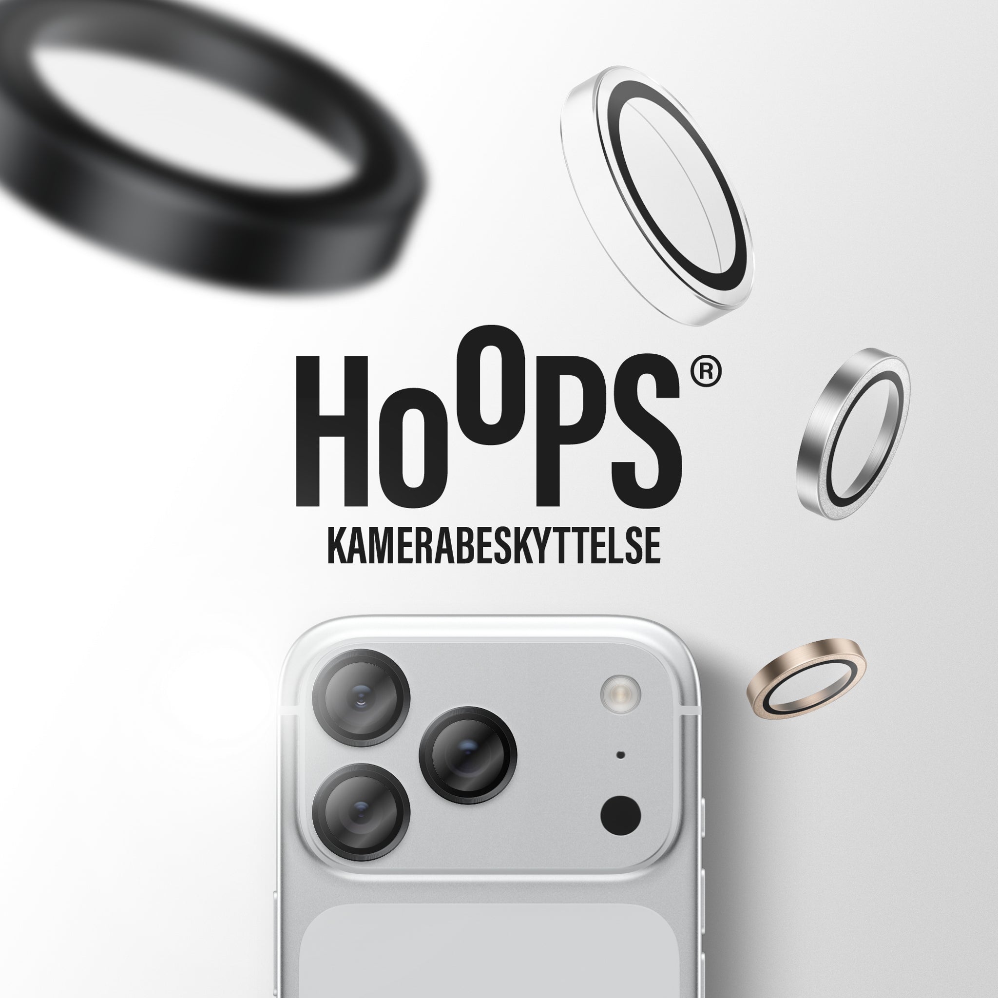 PanzerGlass® Hoops® Kameralinsebeskytter Sort iPhone 18 Pro | 18 Pro Max