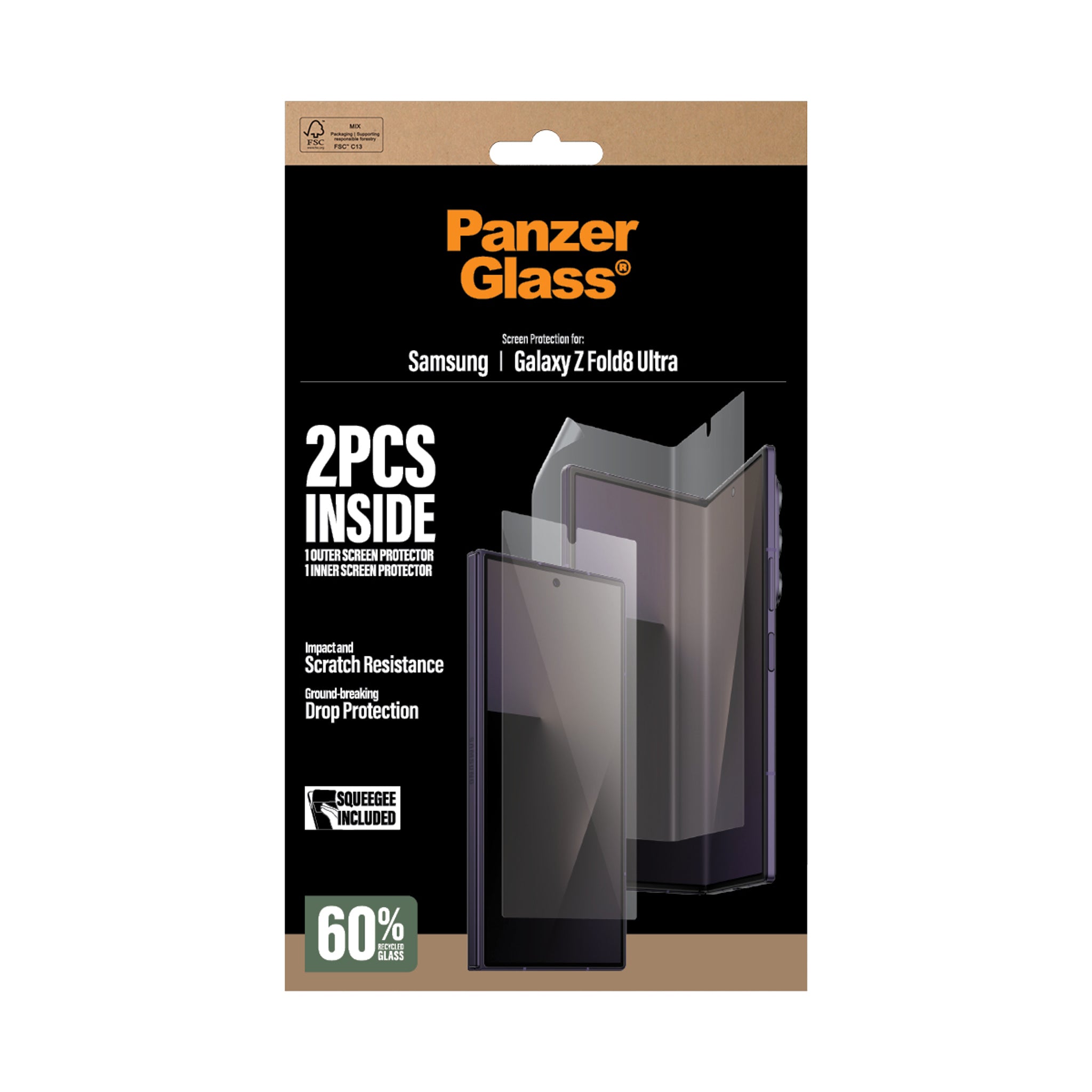 PanzerGlass® Sub Skærmbeskyttelse & Main Film Skærmbeskyttelse Samsung new Galaxy Z Fold7 Ultra