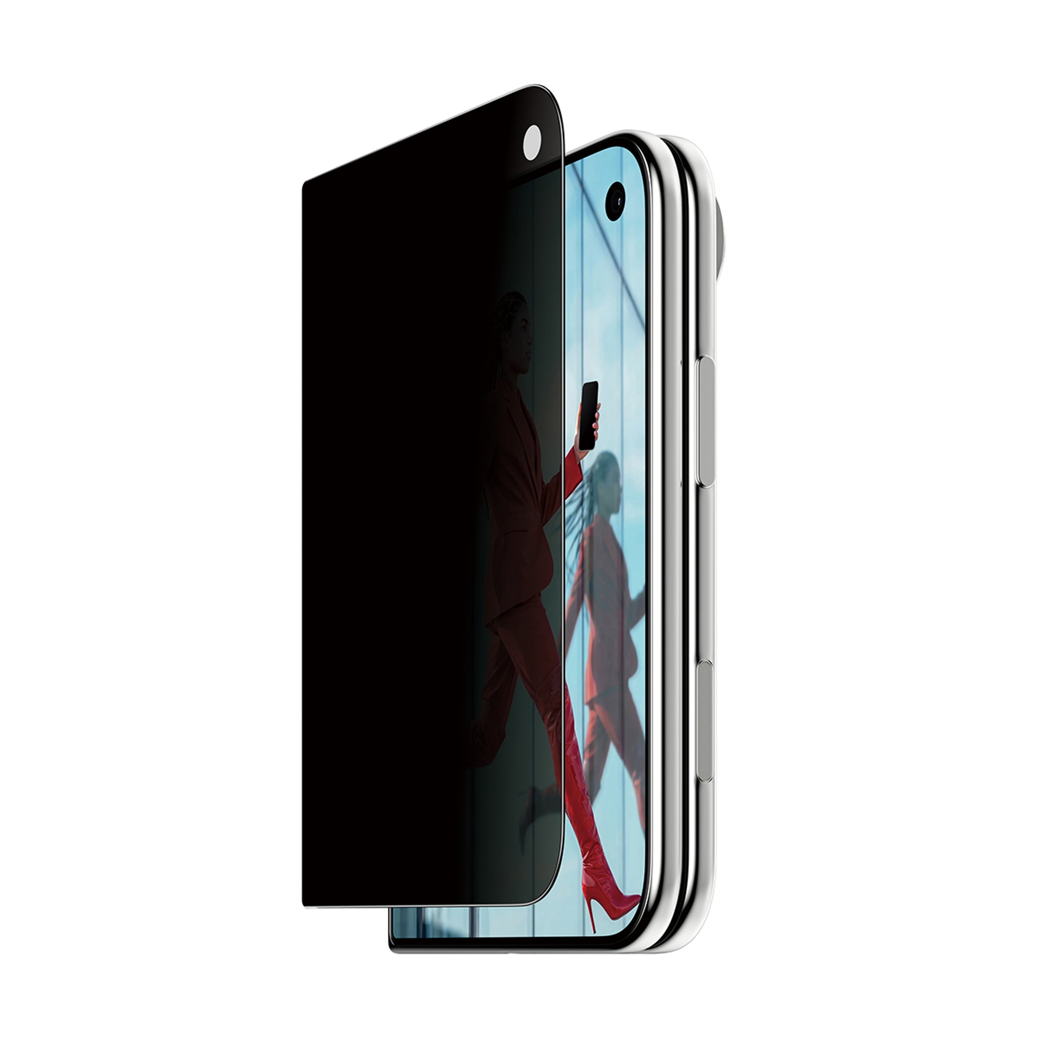 PanzerGlass® 2-Way Privacy Frontskærm Skærmbeskyttelse iPhone Duo | FRAME FIT m. FASTFIT IN-A-BOX
