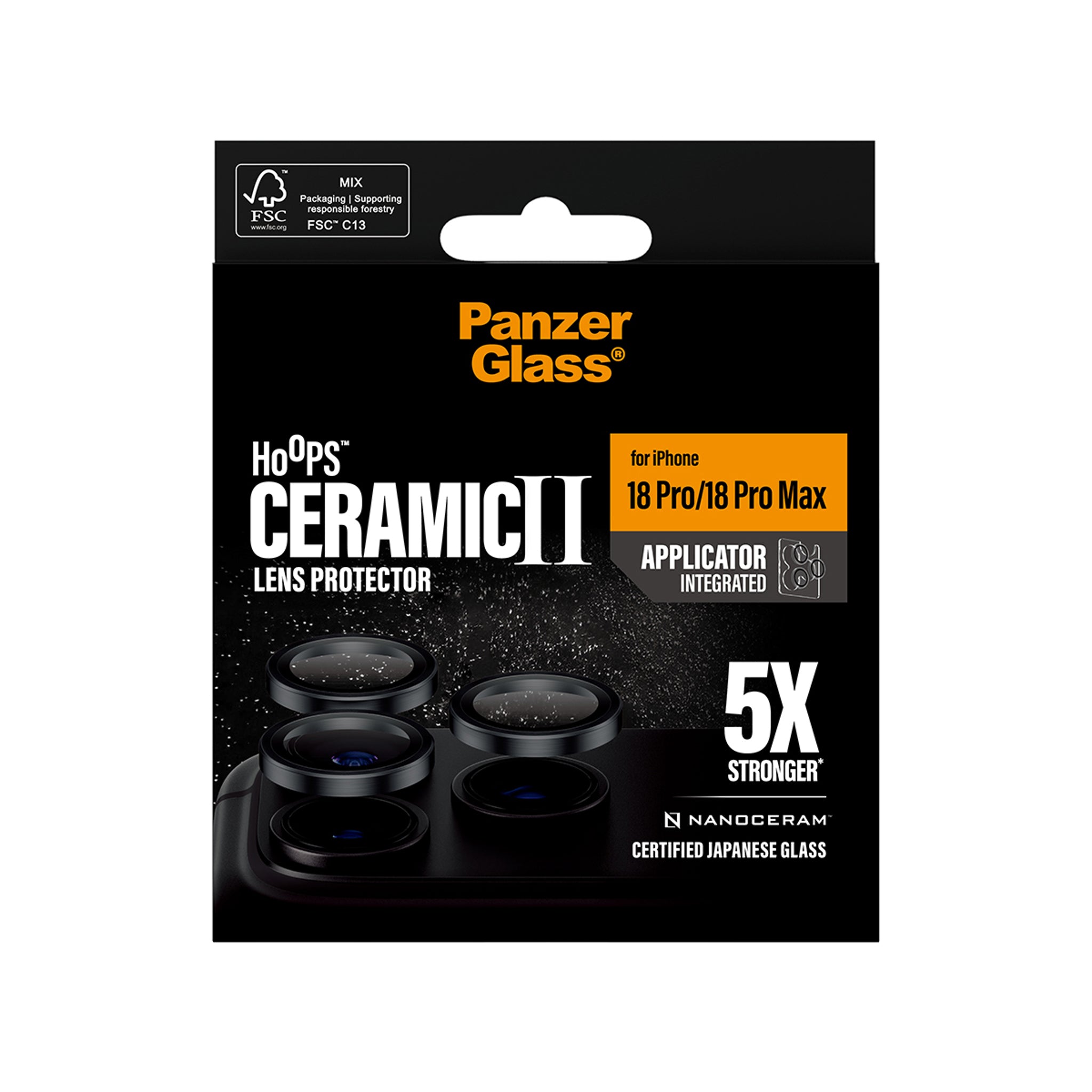 PanzerGlass® Hoops® Ceramic Kameralinsebeskytter iPhone 18 Pro | 18 Pro Max