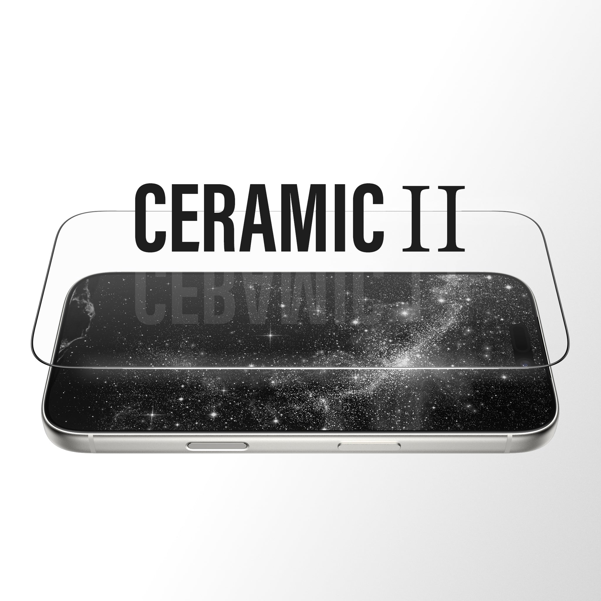 PanzerGlass® Ceramic II Skærmbeskyttelse iPhone 18 Pro | 17 Pro | Ultra-Wide Fit m. EasyAligner