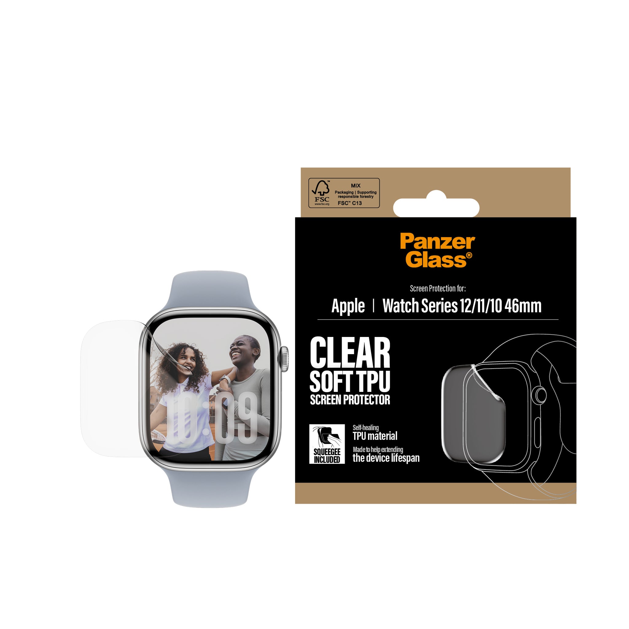 PanzerGlass® Skærmbeskyttelsesfilm Apple Watch Series 12 | 11 | 10 | 46mm