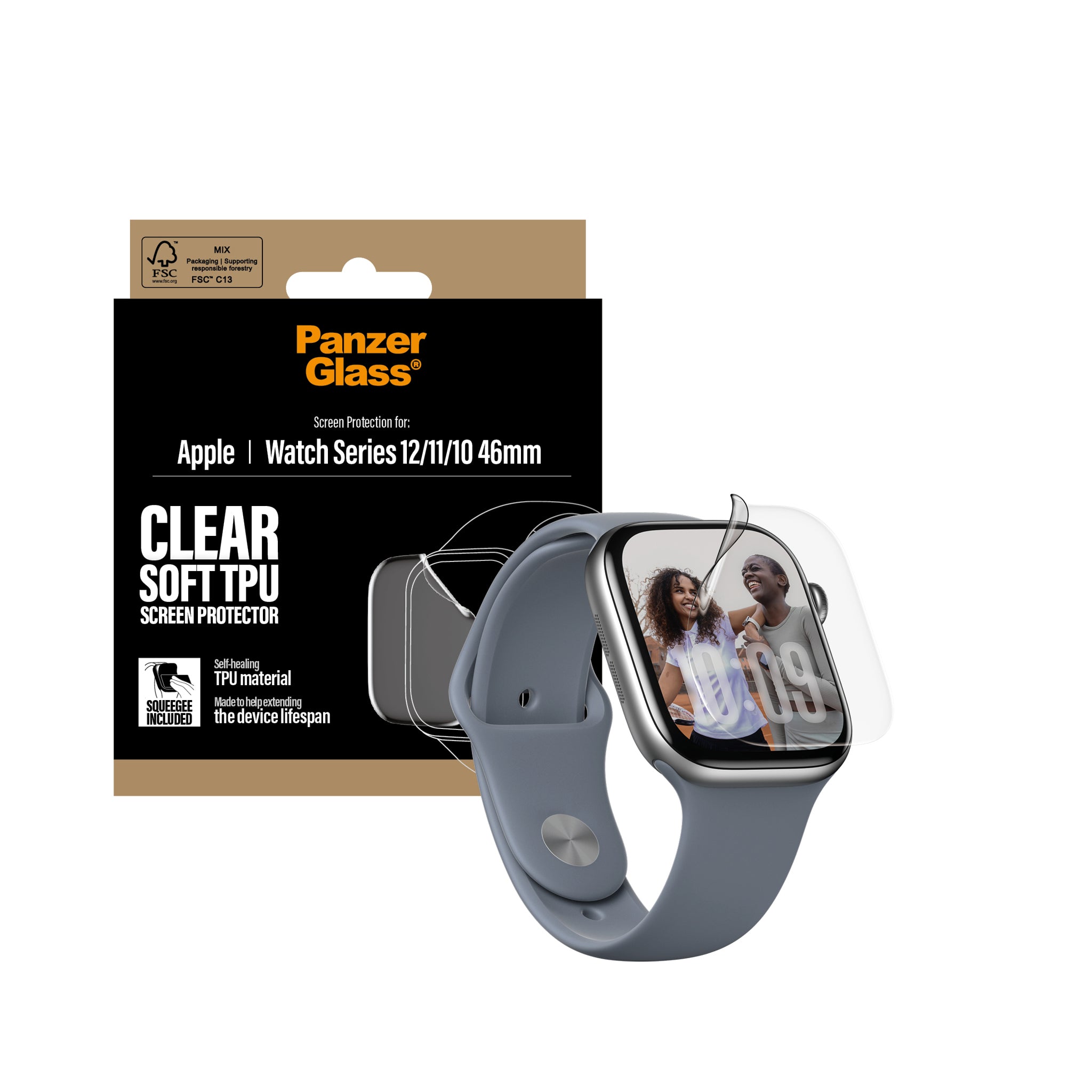 PanzerGlass® Skærmbeskyttelsesfilm Apple Watch Series 12 | 11 | 10 | 46mm