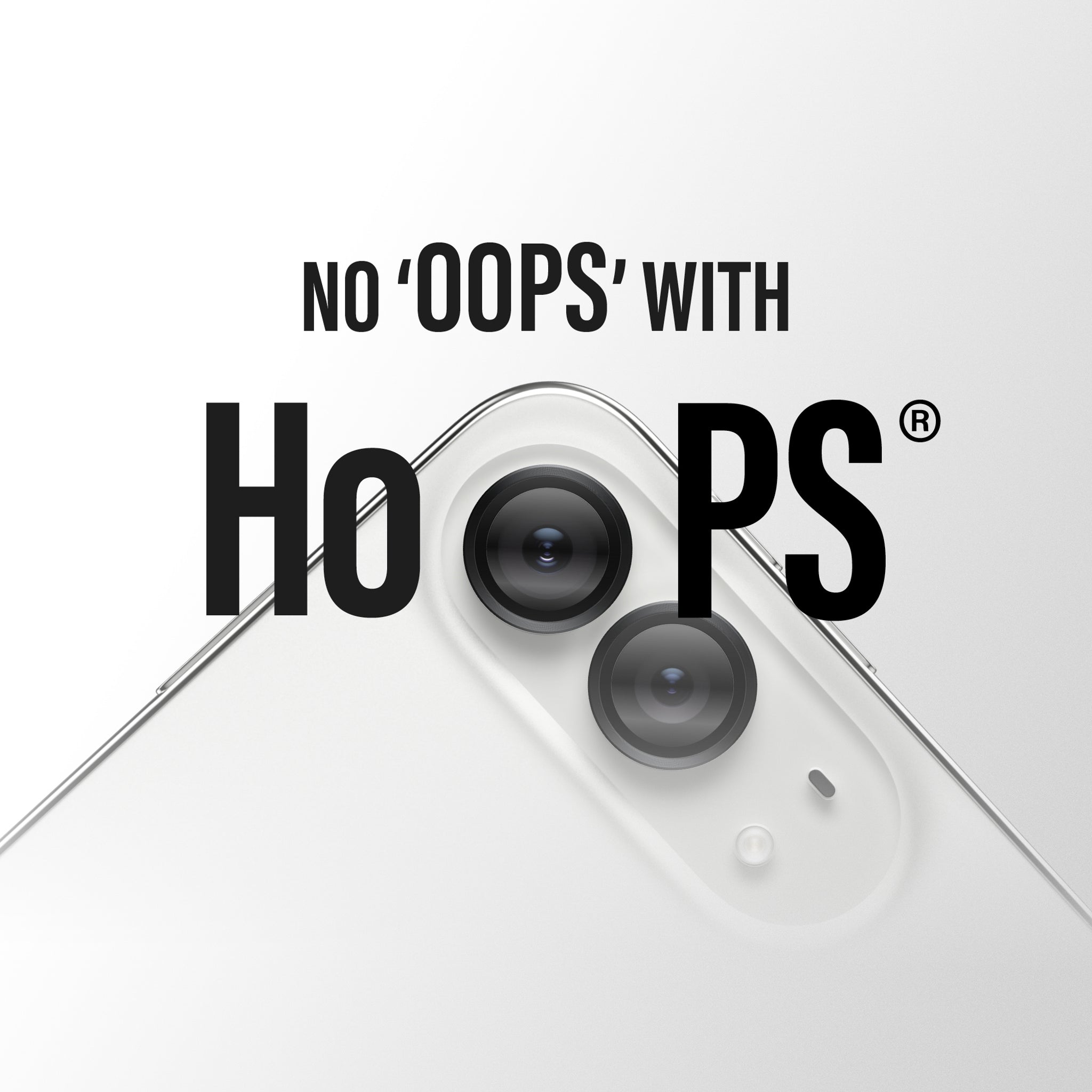 PanzerGlass® Hoops® Kameralinsebeskytter Sort iPhone Duo