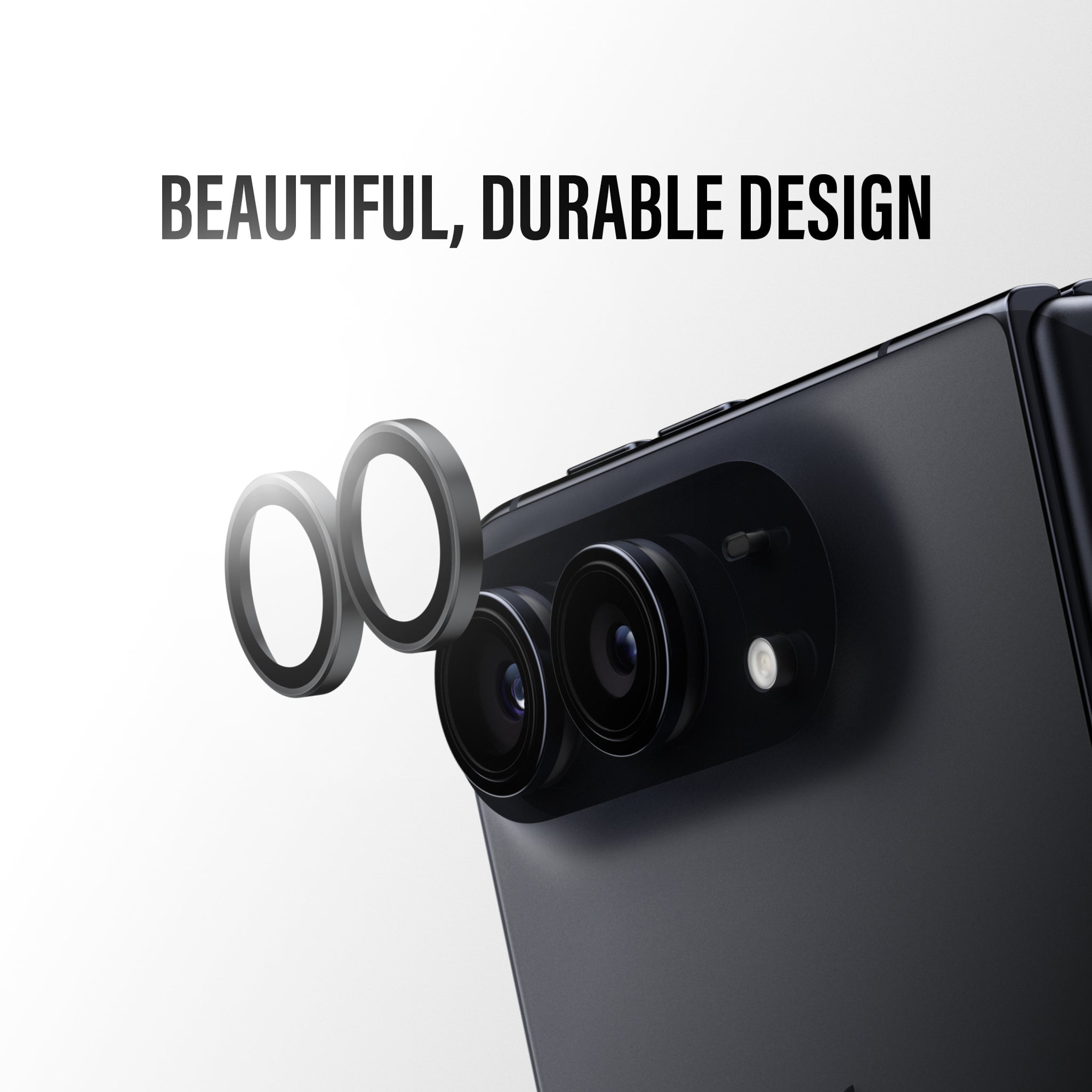 PanzerGlass® Hoops® Kameralinsebeskytter Sort iPhone Duo