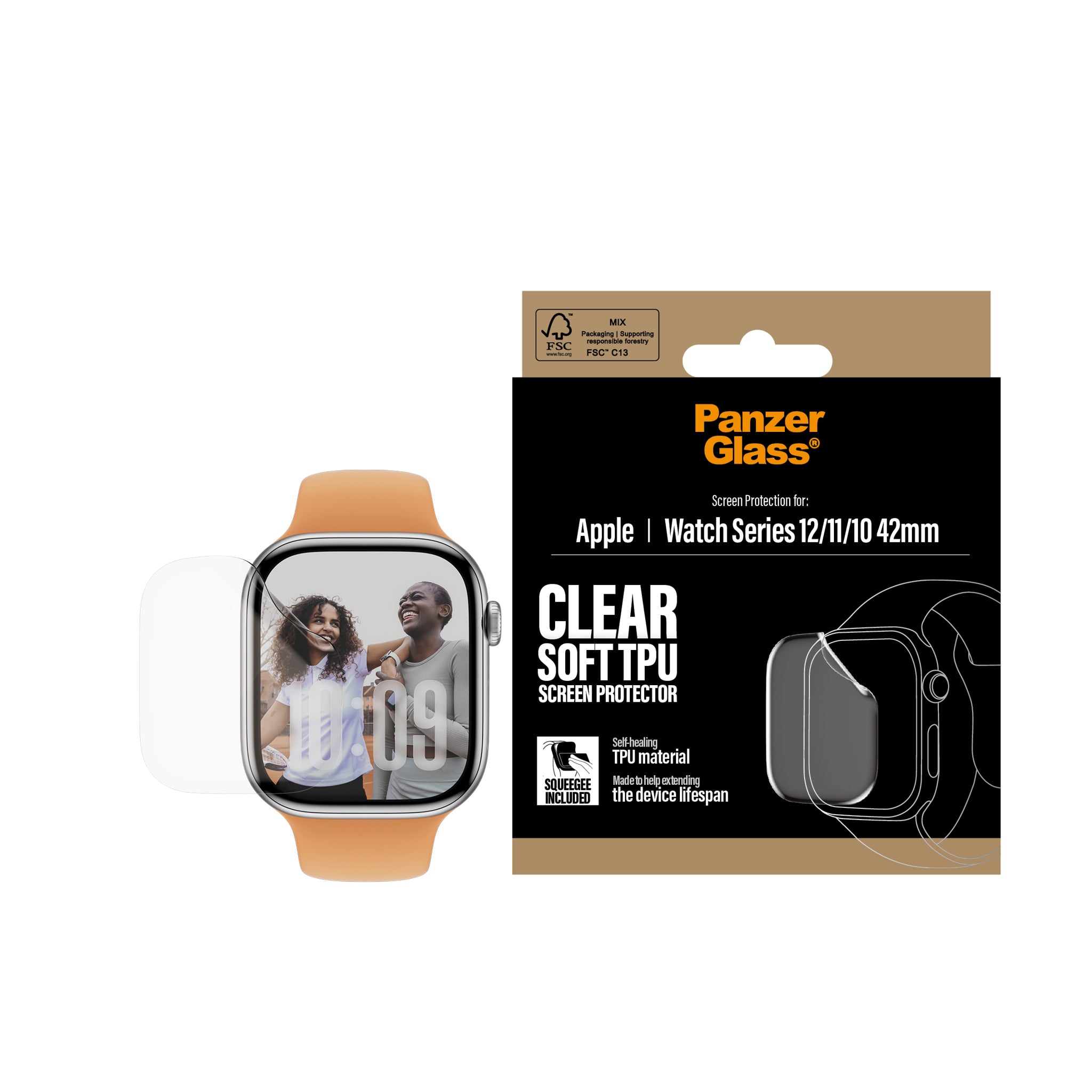 PanzerGlass® Skærmbeskyttelsesfilm Apple Watch Series 12 | 11 | 10 | 42mm