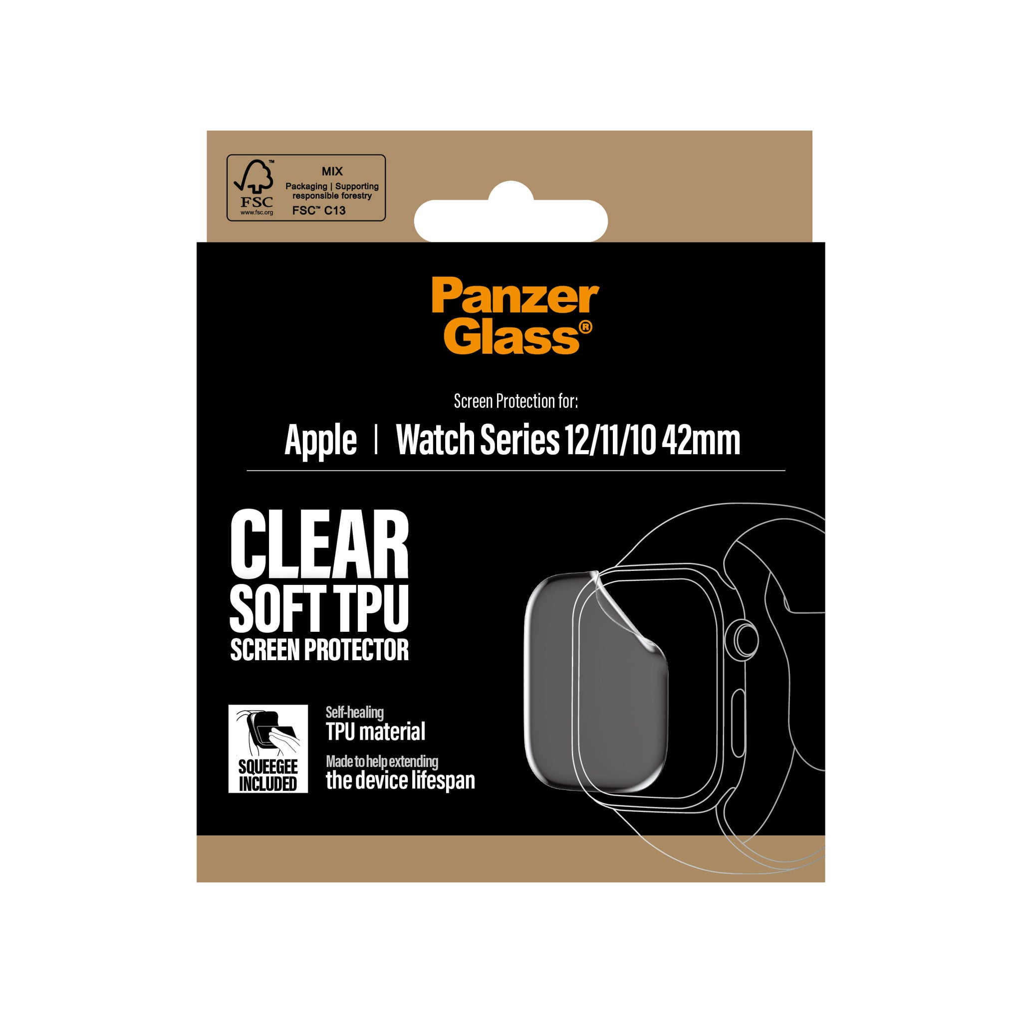 PanzerGlass® Skærmbeskyttelsesfilm Apple Watch Series 12 | 11 | 10 | 42mm