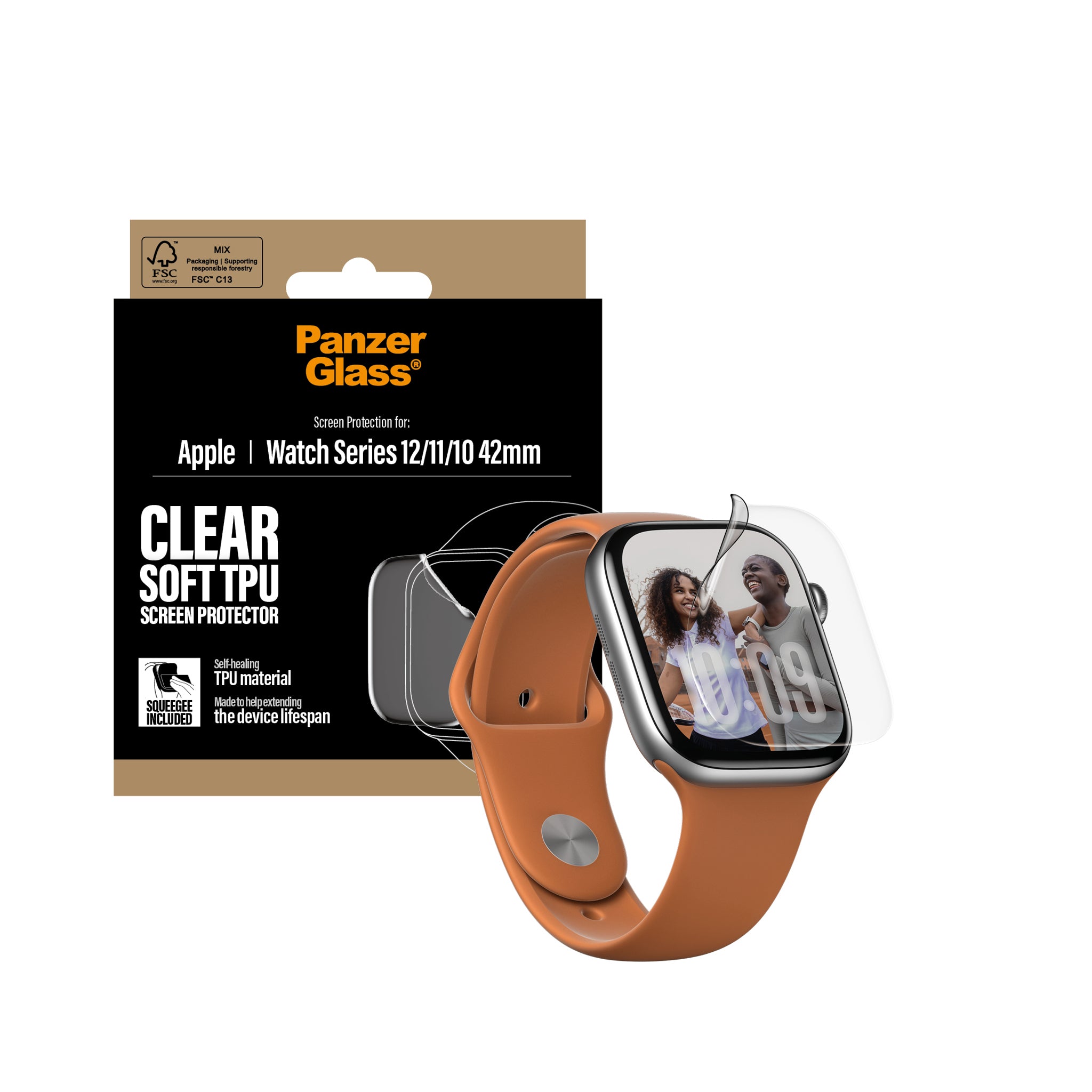 PanzerGlass® Skærmbeskyttelsesfilm Apple Watch Series 12 | 11 | 10 | 42mm