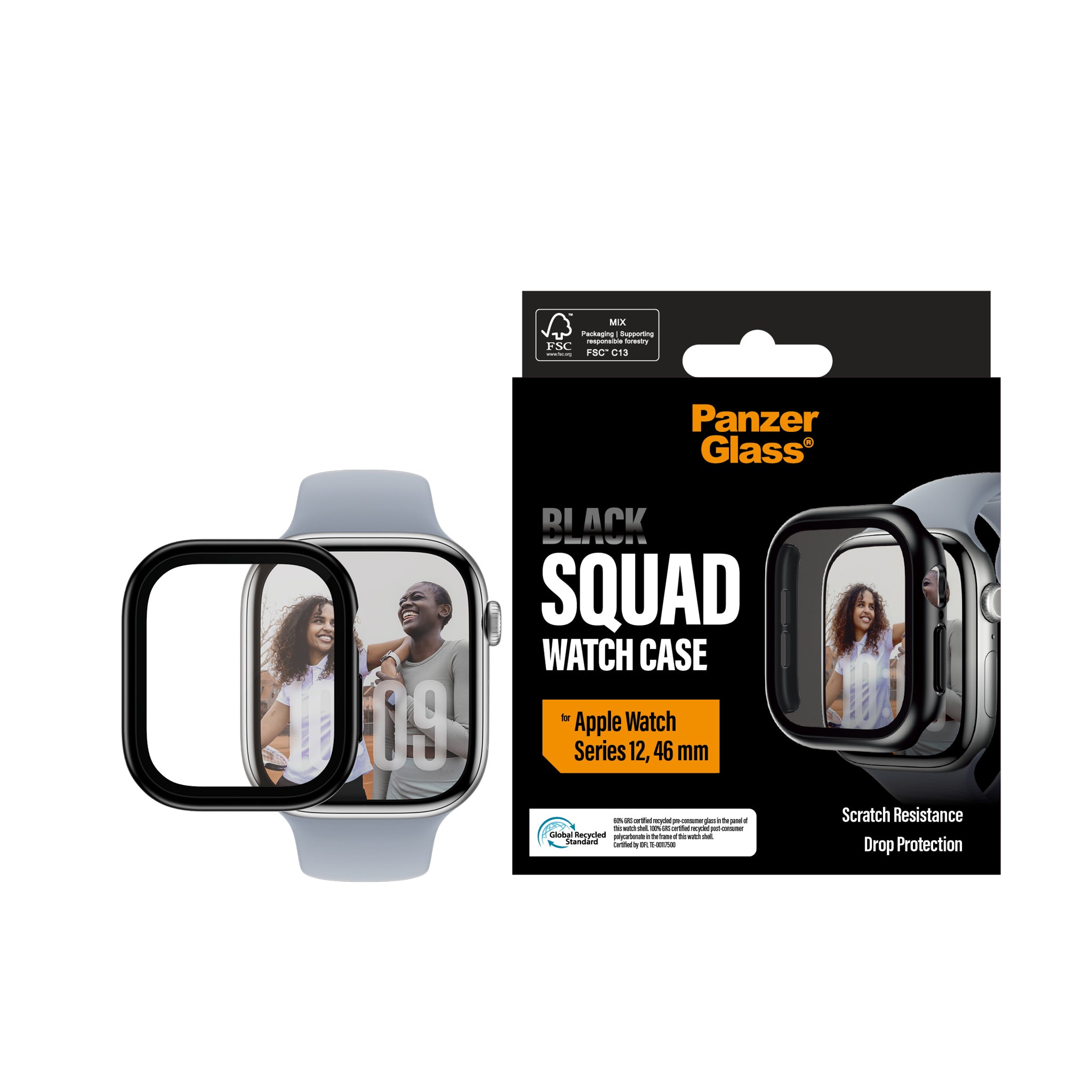 PanzerGlass® Full body Case Apple Watch Series 12 | 46mm | Sort