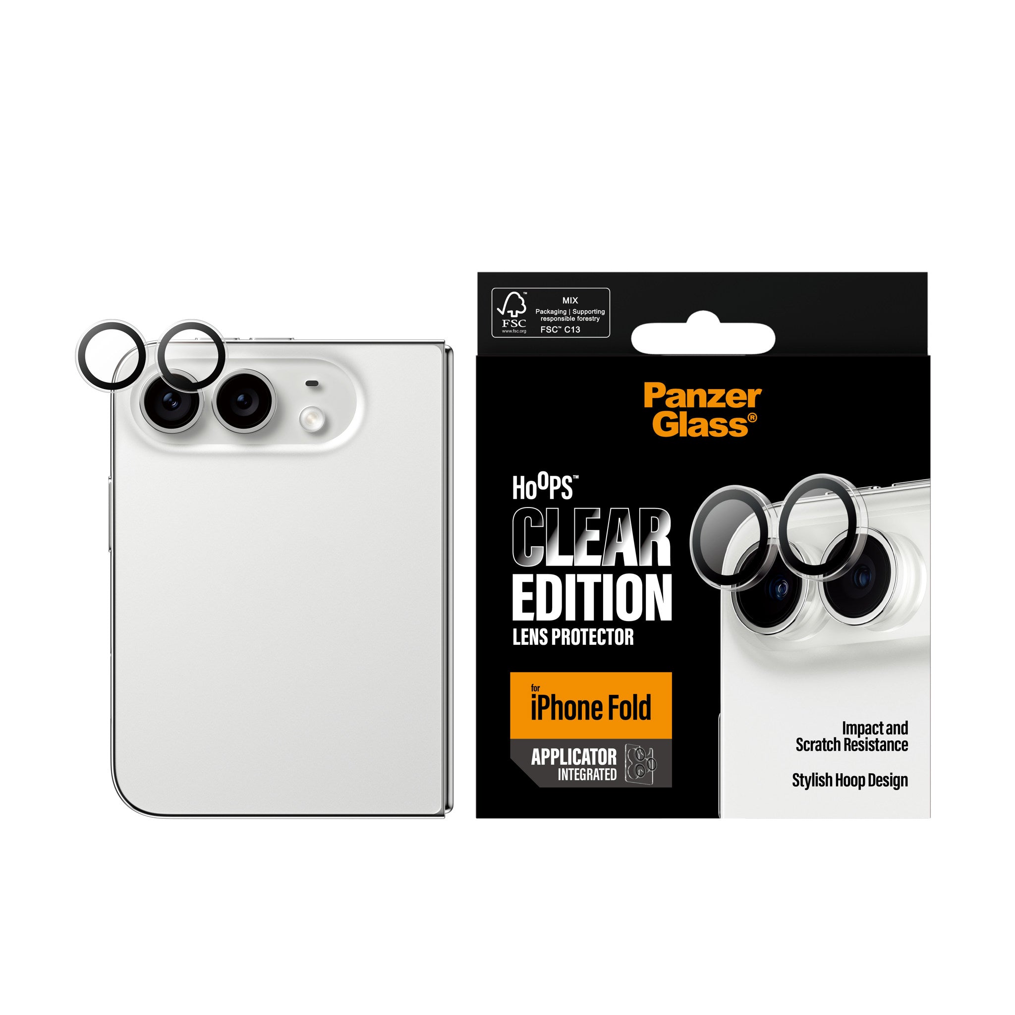 PanzerGlass® Hoops® Kameralinsebeskytter Transparent iPhone 2026 Fold