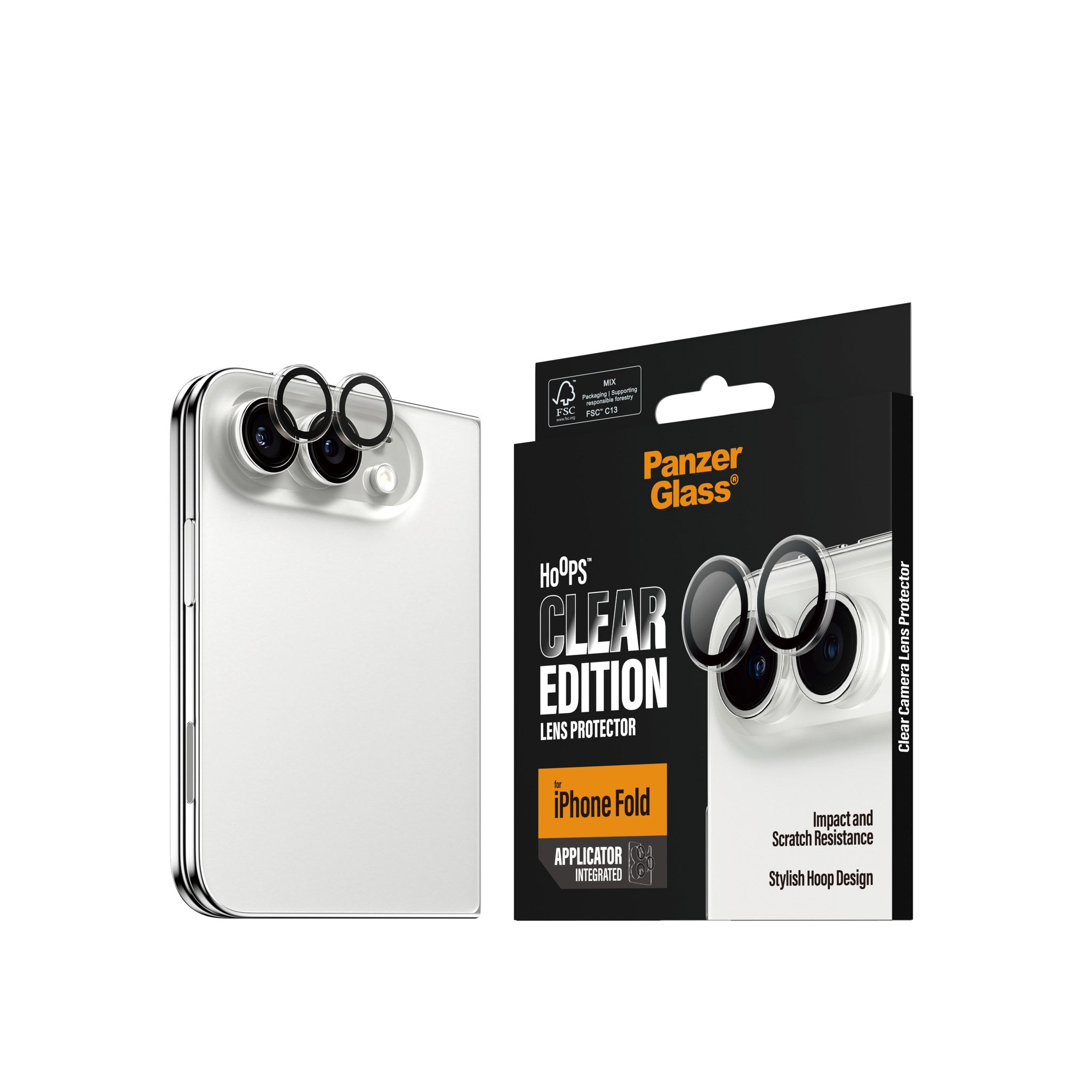 PanzerGlass® Hoops® Kameralinsebeskytter Transparent iPhone 2026 Fold