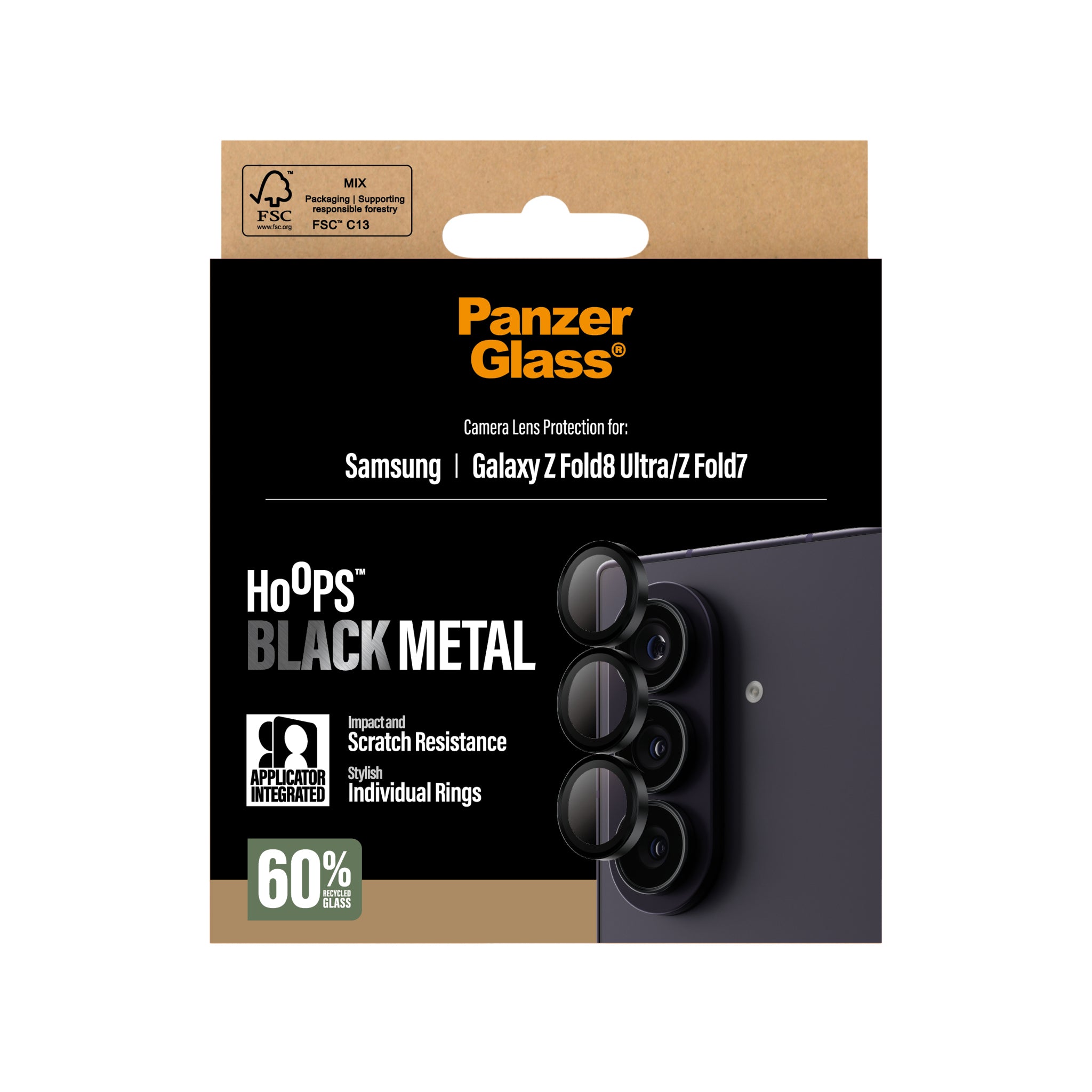 PanzerGlass® Hoops® Kameralinsebeskytter Sort Samsung Galaxy Z Fold8 Ultra | new Z Fold7