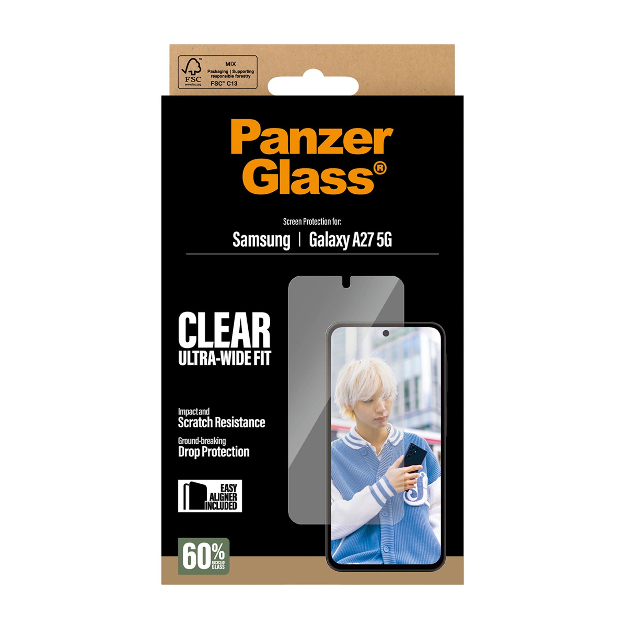 PanzerGlass® Skærmbeskyttelse Samsung Galaxy A27 5G | Ultra-Wide Fit m. EasyAligner