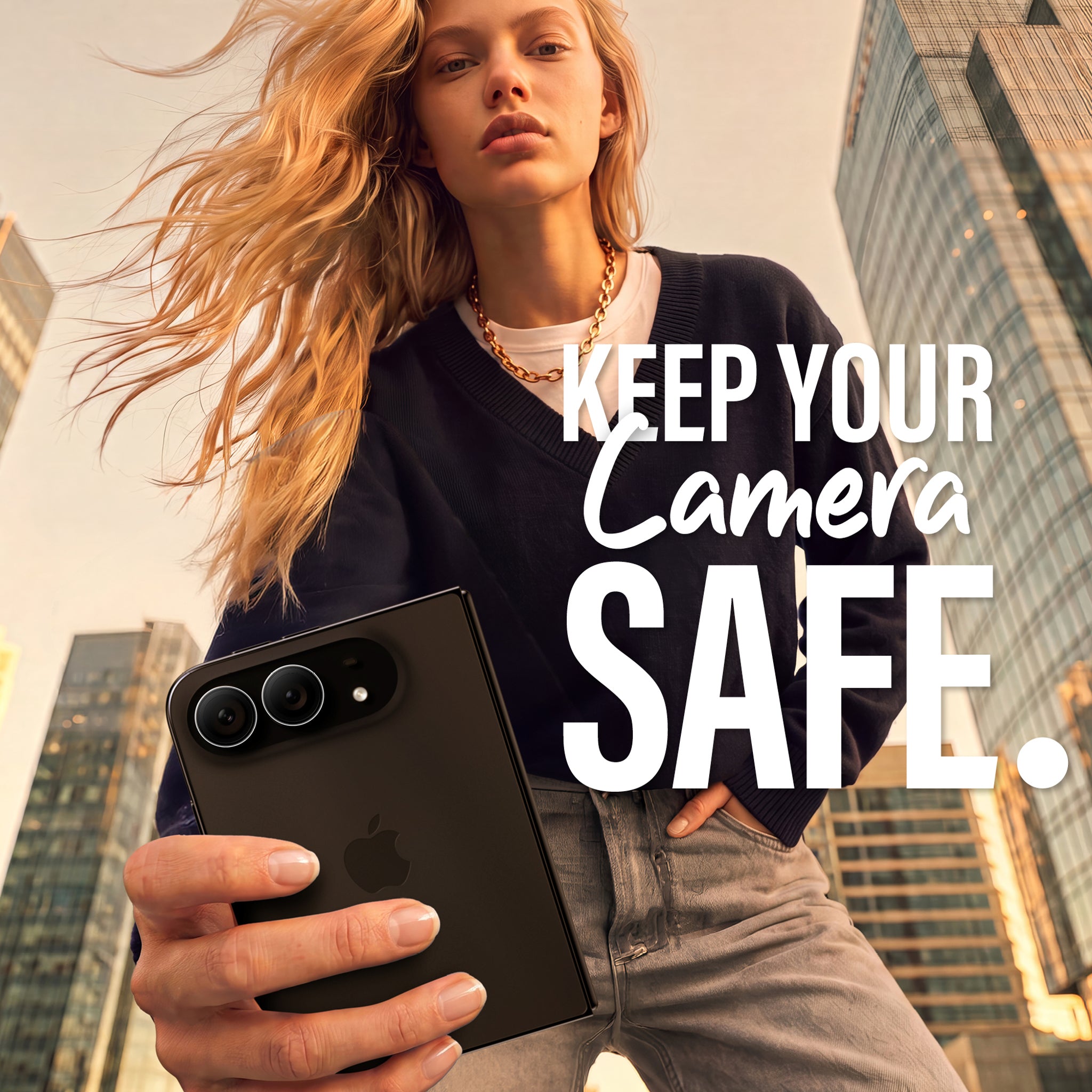 SAFE. by PanzerGlass® Kameralinsebeskytter Transparent iPhone Duo