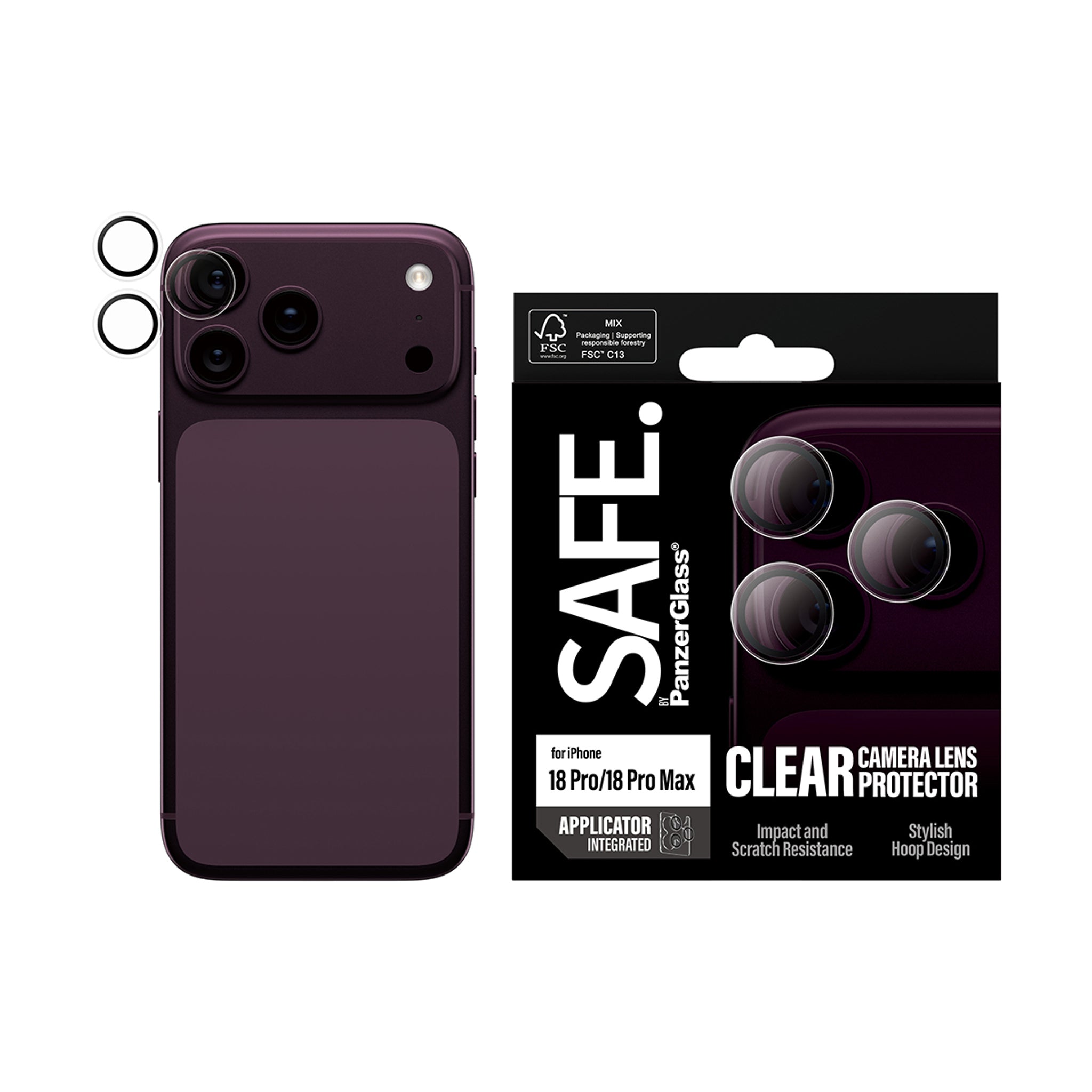 SAFE. by PanzerGlass® Kameralinsebeskytter Transparent iPhone 18 Pro | 18 Pro Max