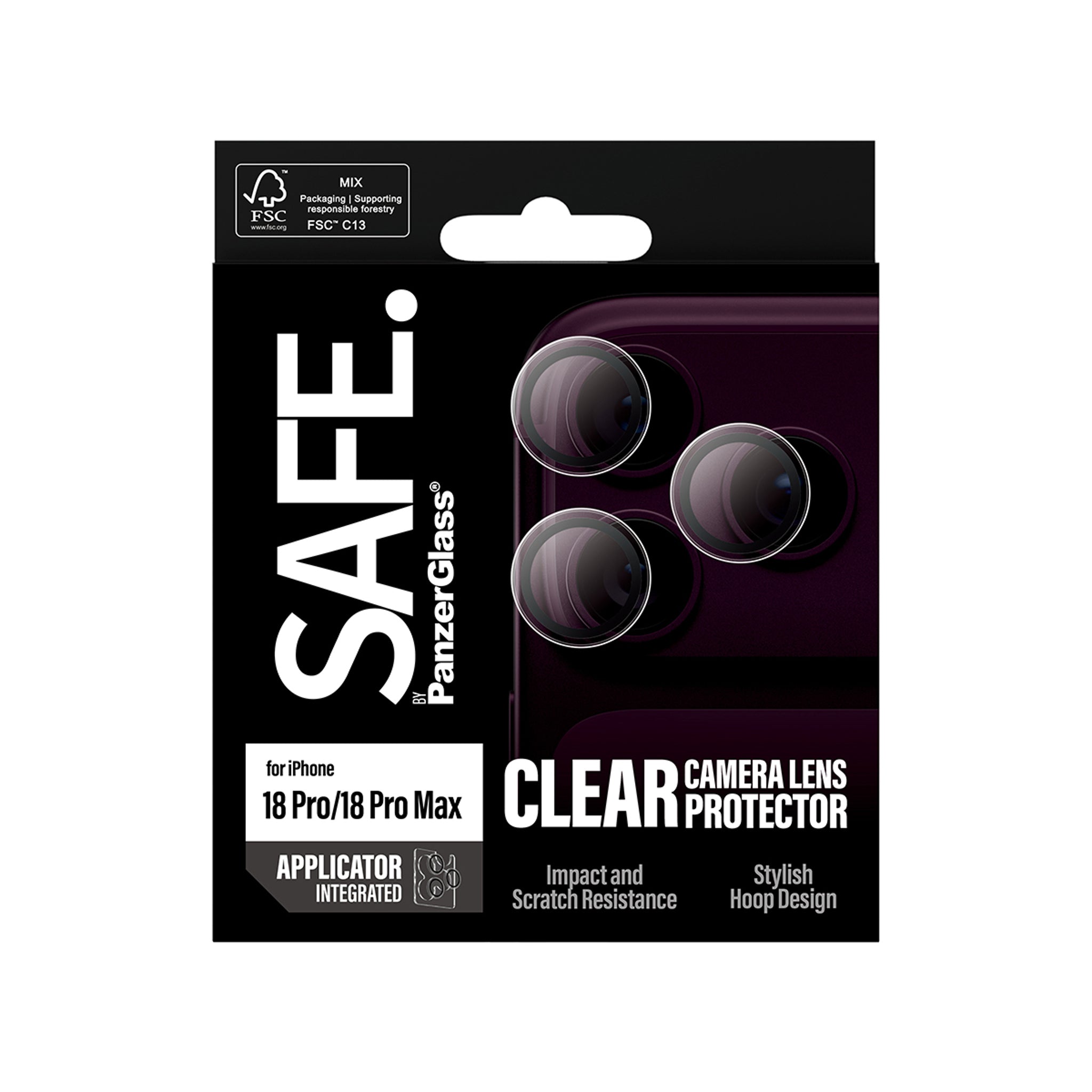 SAFE. by PanzerGlass® Kameralinsebeskytter Transparent iPhone 18 Pro | 18 Pro Max