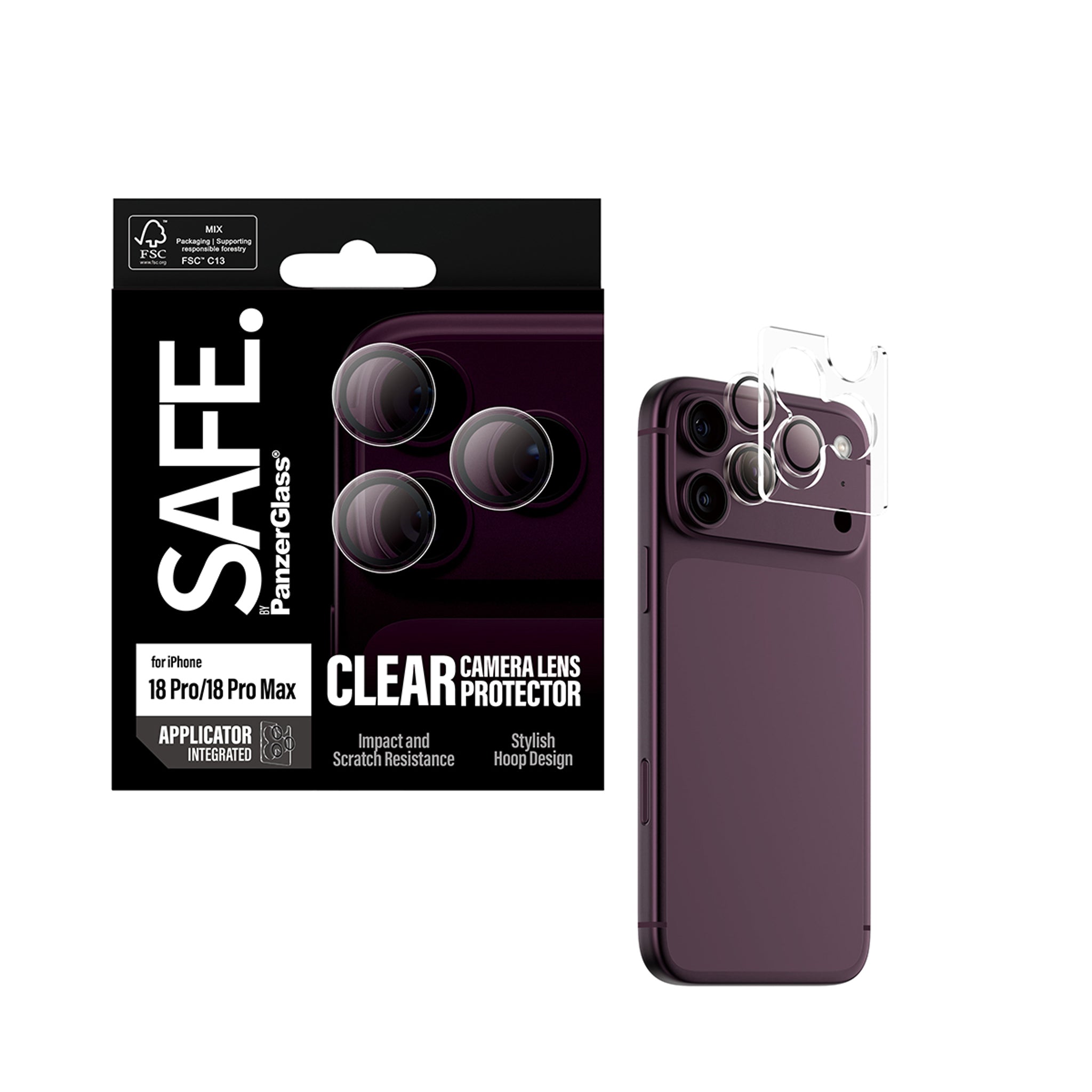 SAFE. by PanzerGlass® Kameralinsebeskytter Transparent iPhone 18 Pro | 18 Pro Max