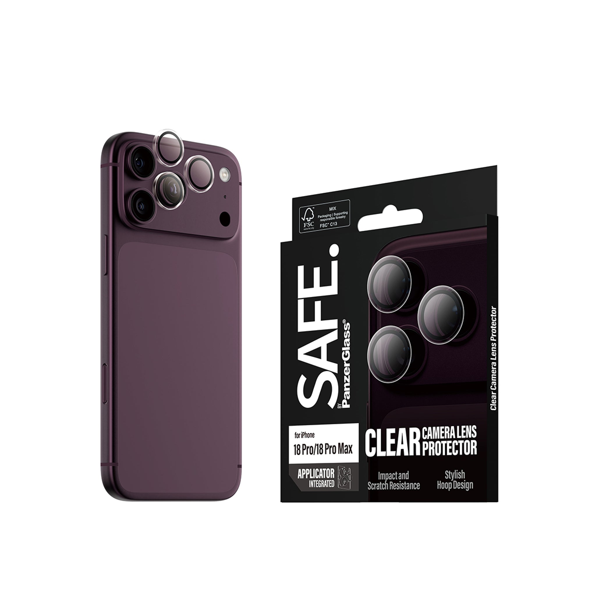 SAFE. by PanzerGlass® Kameralinsebeskytter Transparent iPhone 18 Pro | 18 Pro Max