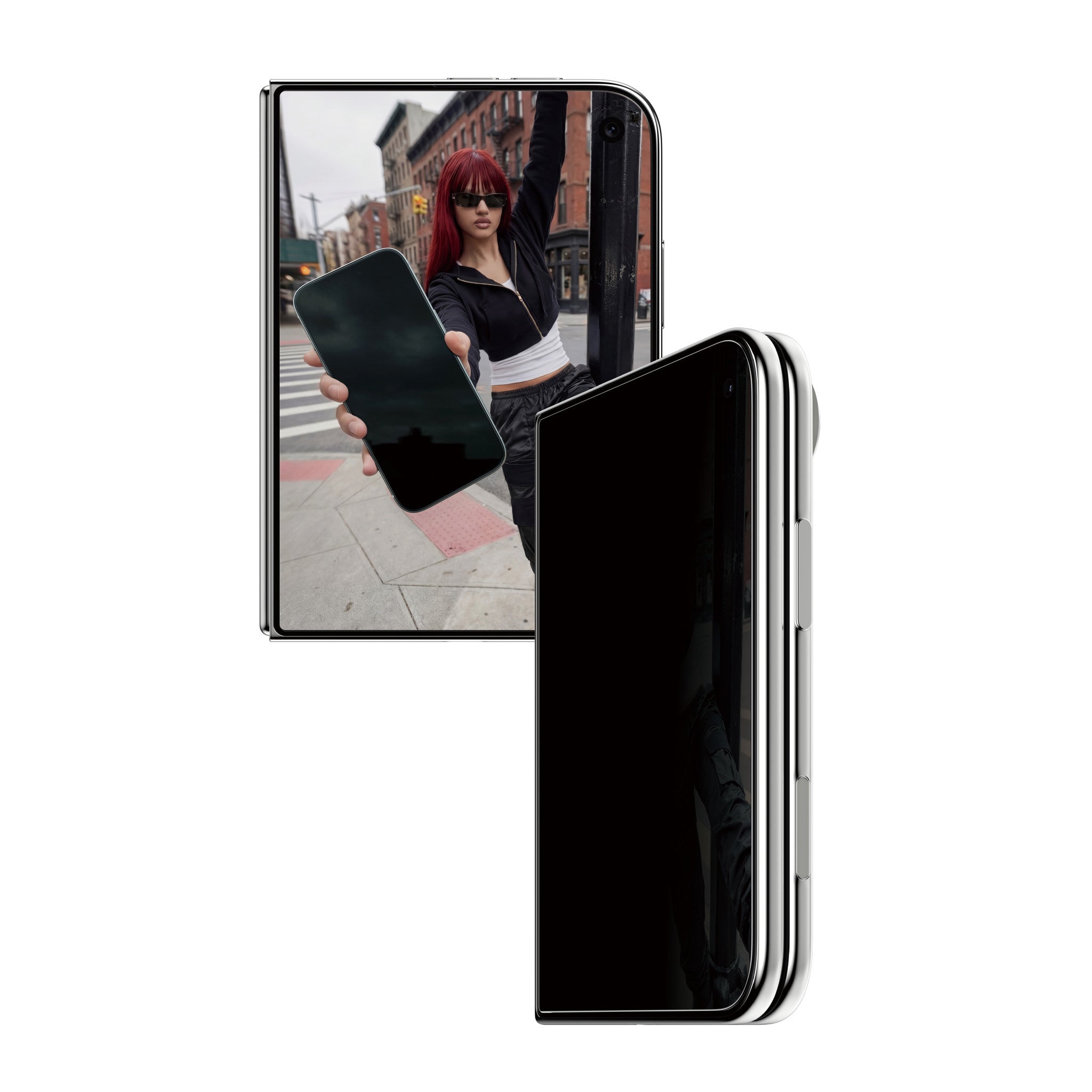 SAFE. by PanzerGlass® 2-Way Privacy Skærmbeskyttelse Apple iPhone 2026 Fold | FRAME FIT m. EasyAligner (sub-screen)