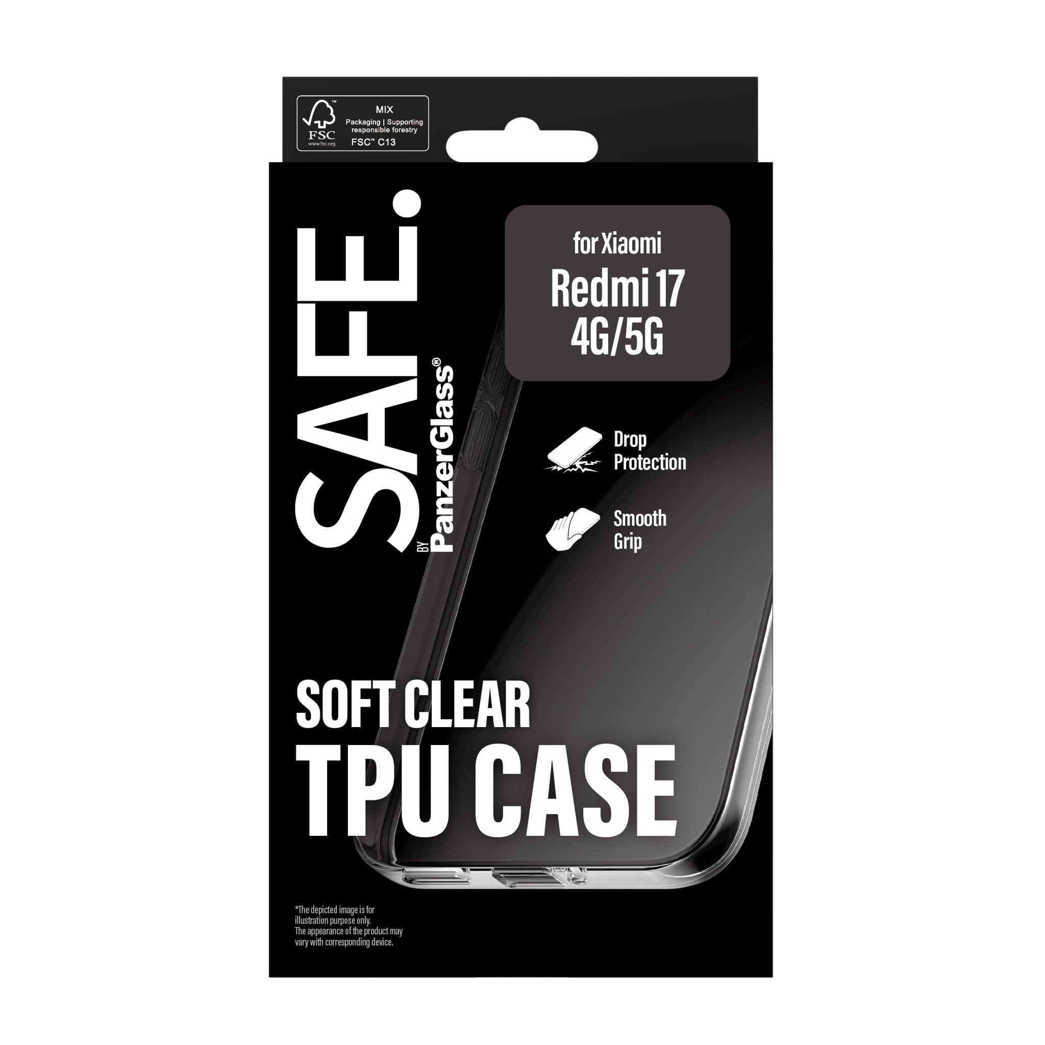 SAFE. by PanzerGlass® TPU Case Transparent Xiaomi Redmi 17 4G | 17 5G