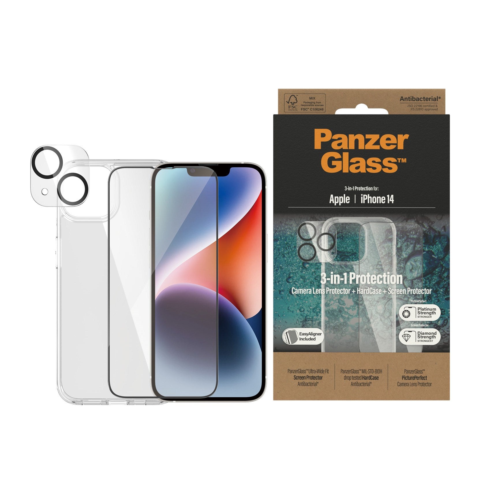 PanzerGlass® 3-i-1 Pakke iPhone 14