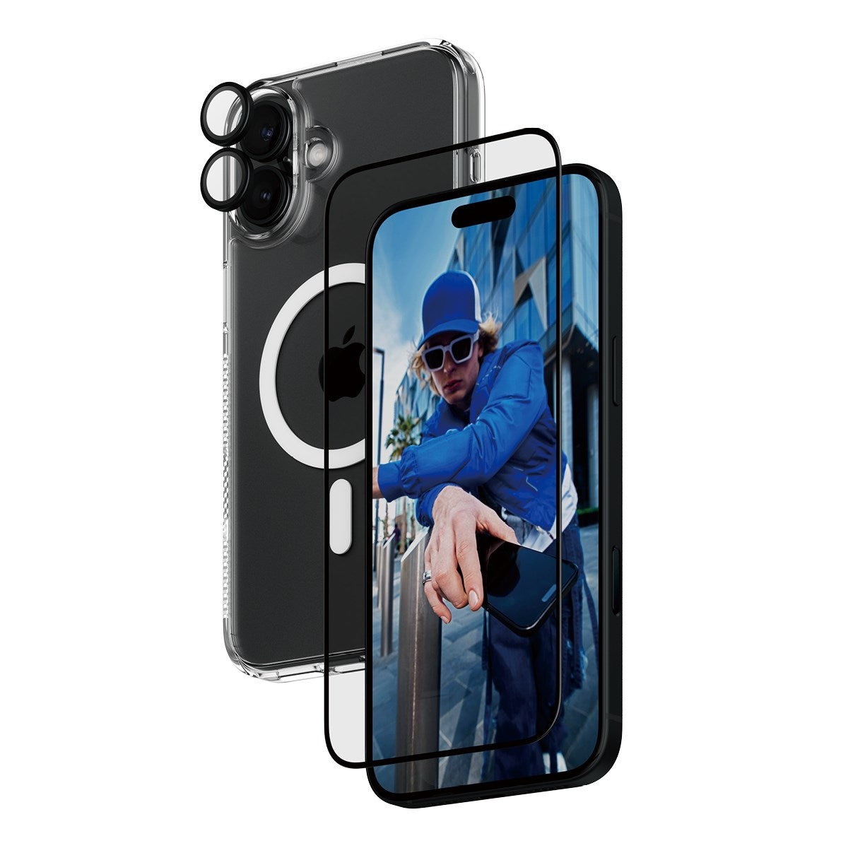 PanzerGlass® 3-i-1 Beskyttelsespakke iPhone 16 Plus