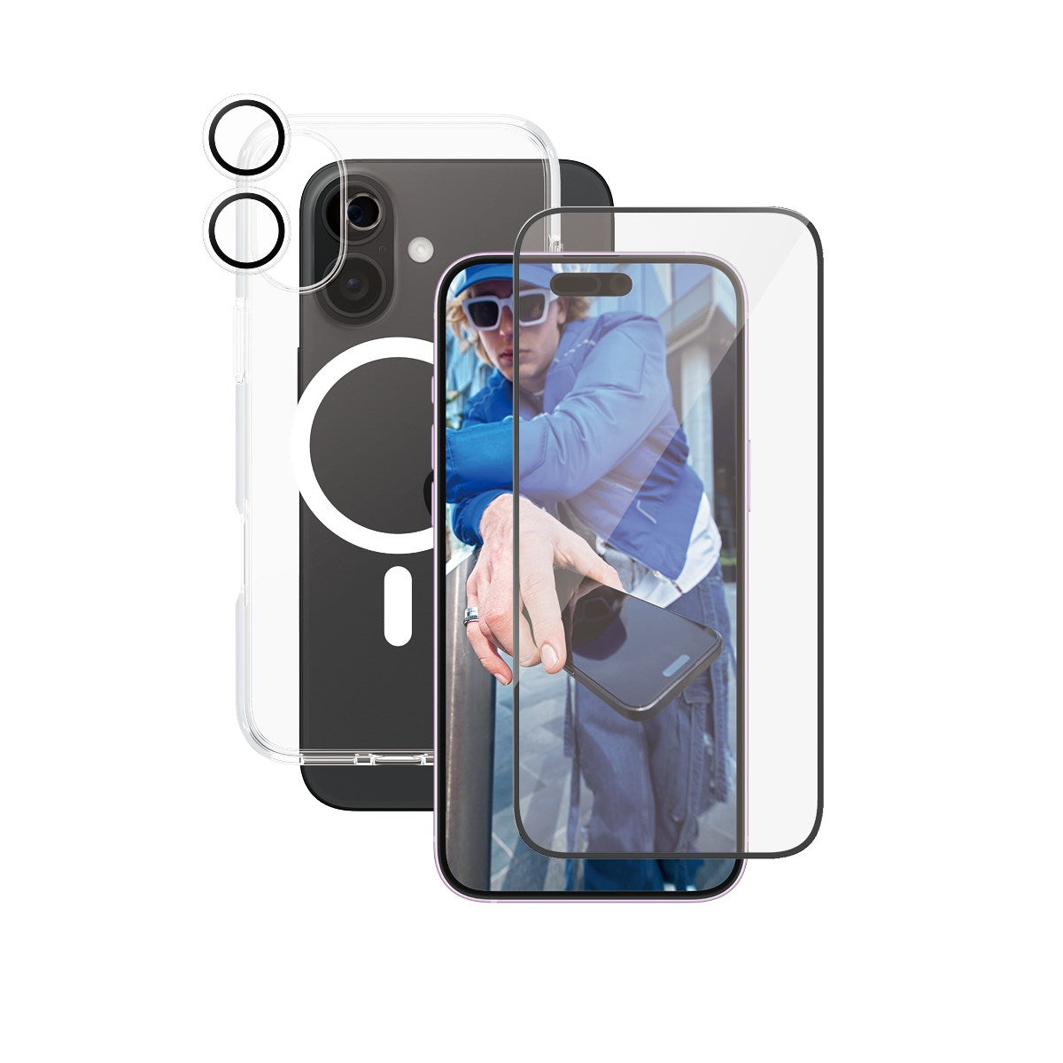 PanzerGlass® | CARE by PanzerGlass® Urban Combat 3-i-1 Pakke iPhone 16 Plus