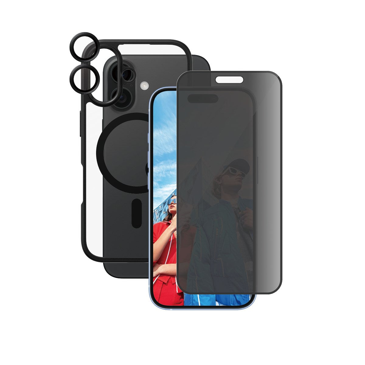 PanzerGlass® | CARE by PanzerGlass® Urban Combat 3-in-1 Privacy Pakke iPhone 16