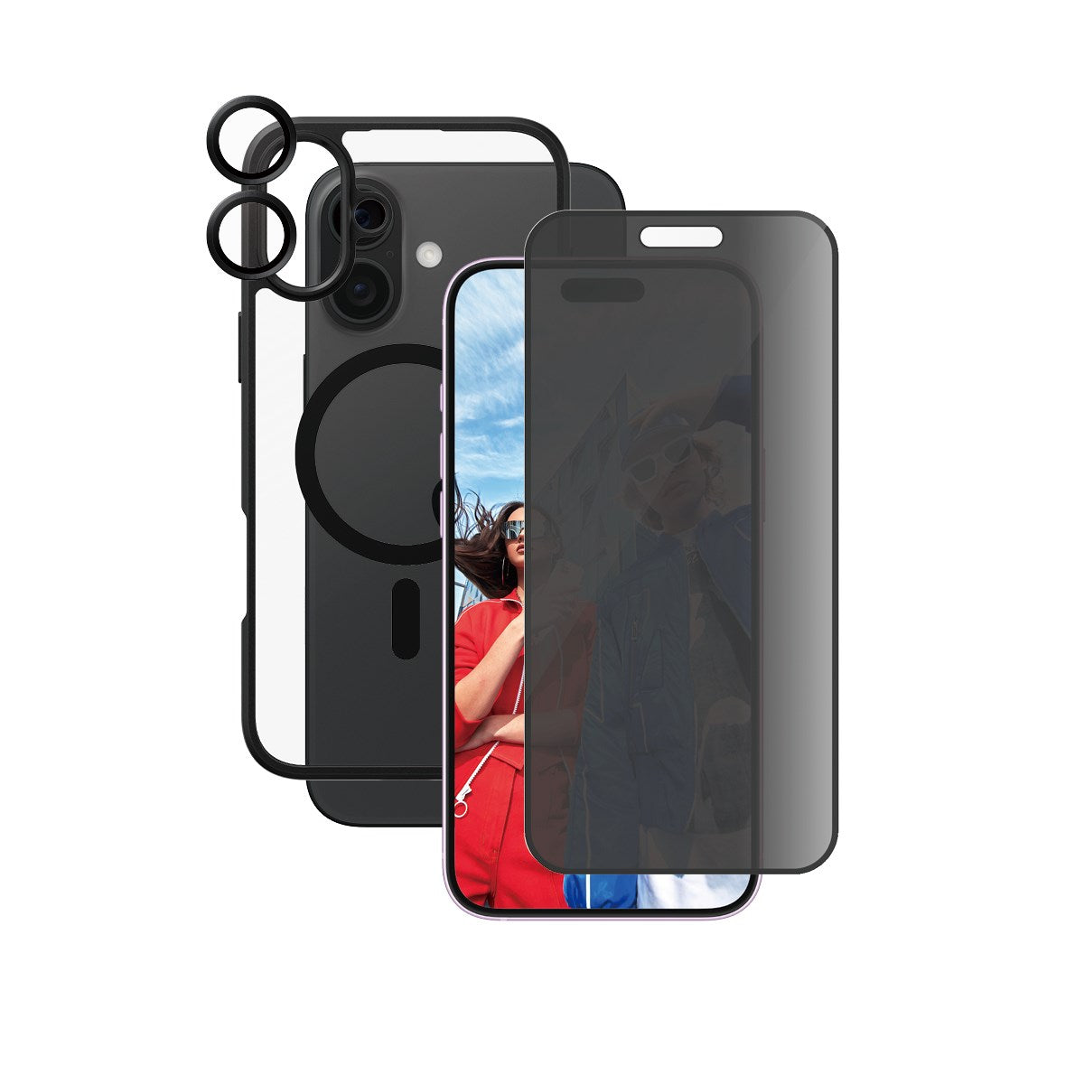 PanzerGlass® | CARE™ by PanzerGlass® 3-in-1 Privacy Pakke iPhone 16 Plus