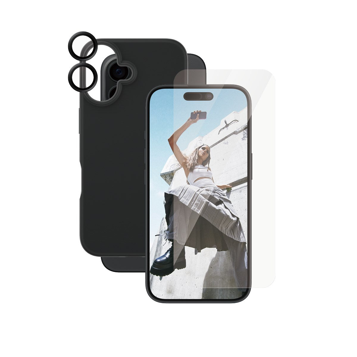 CARE by PanzerGlass® 3-i-1 Pakke iPhone 16