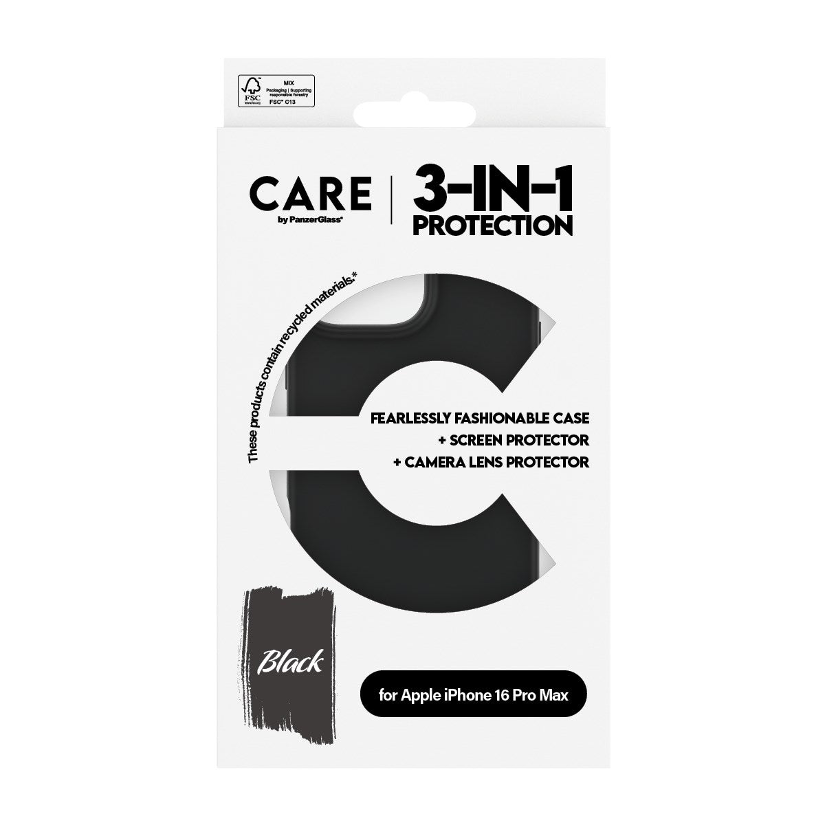 CARE by PanzerGlass® 3-i-1 Pakke iPhone 16 Pro Max