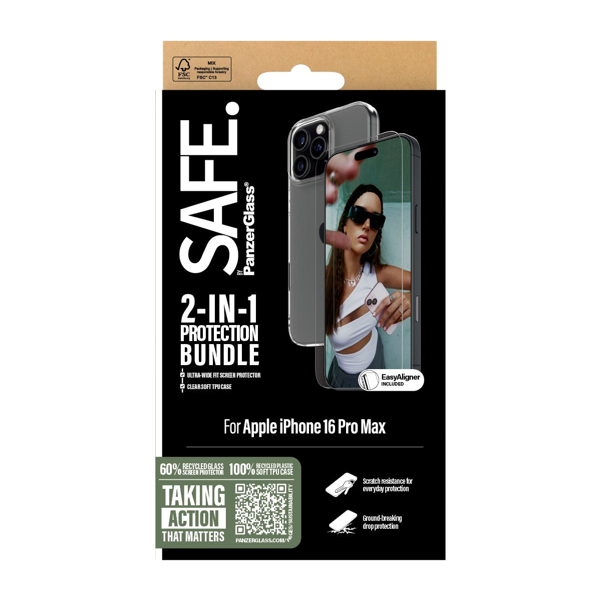 SAFE. by PanzerGlass® 2-in-1 Beskyttelsespakke iPhone 16 Pro Max