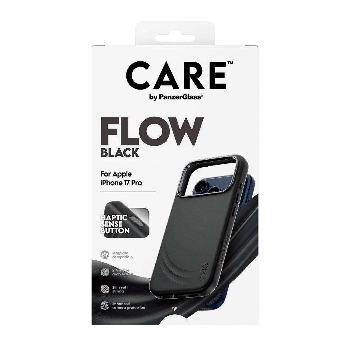 CARE™ by PanzerGlass® Flow Case Sort m. Haptic Button & MagSafe iPhone 17 Pro