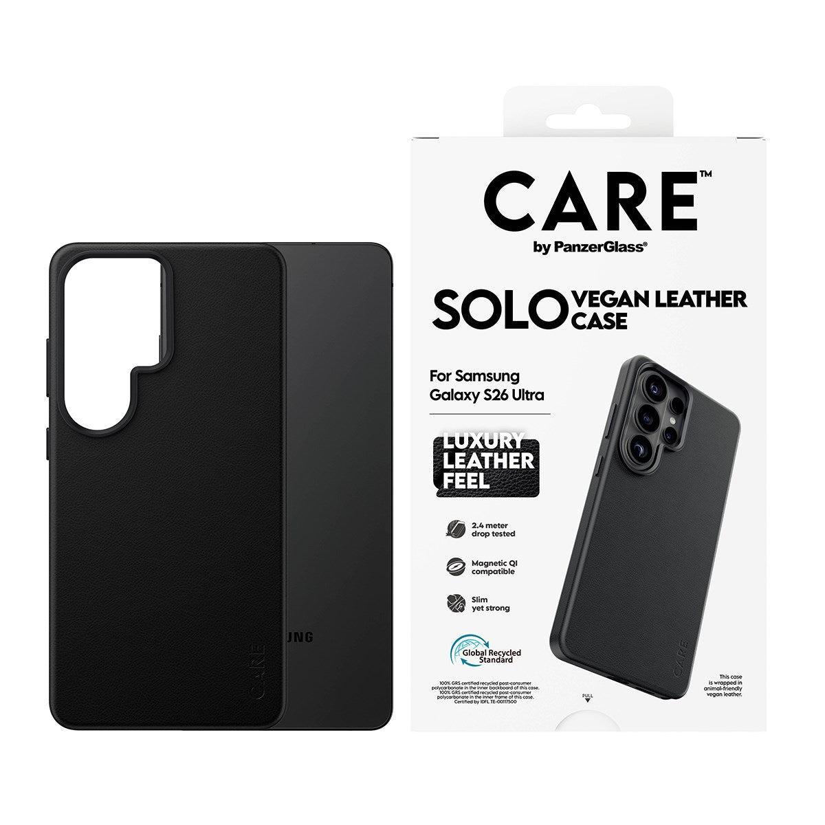 CARE™ by PanzerGlass® Solo Case Sort m. Qi Samsung Galaxy S26 Ultra