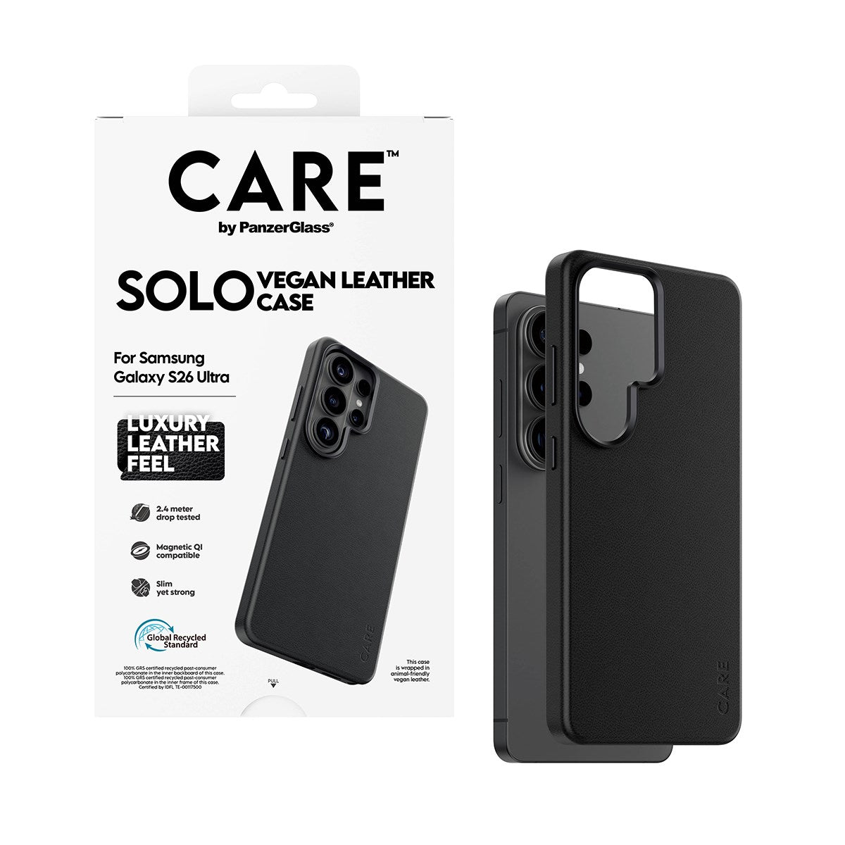 CARE™ by PanzerGlass® Solo Case Sort m. Qi Samsung Galaxy S26 Ultra