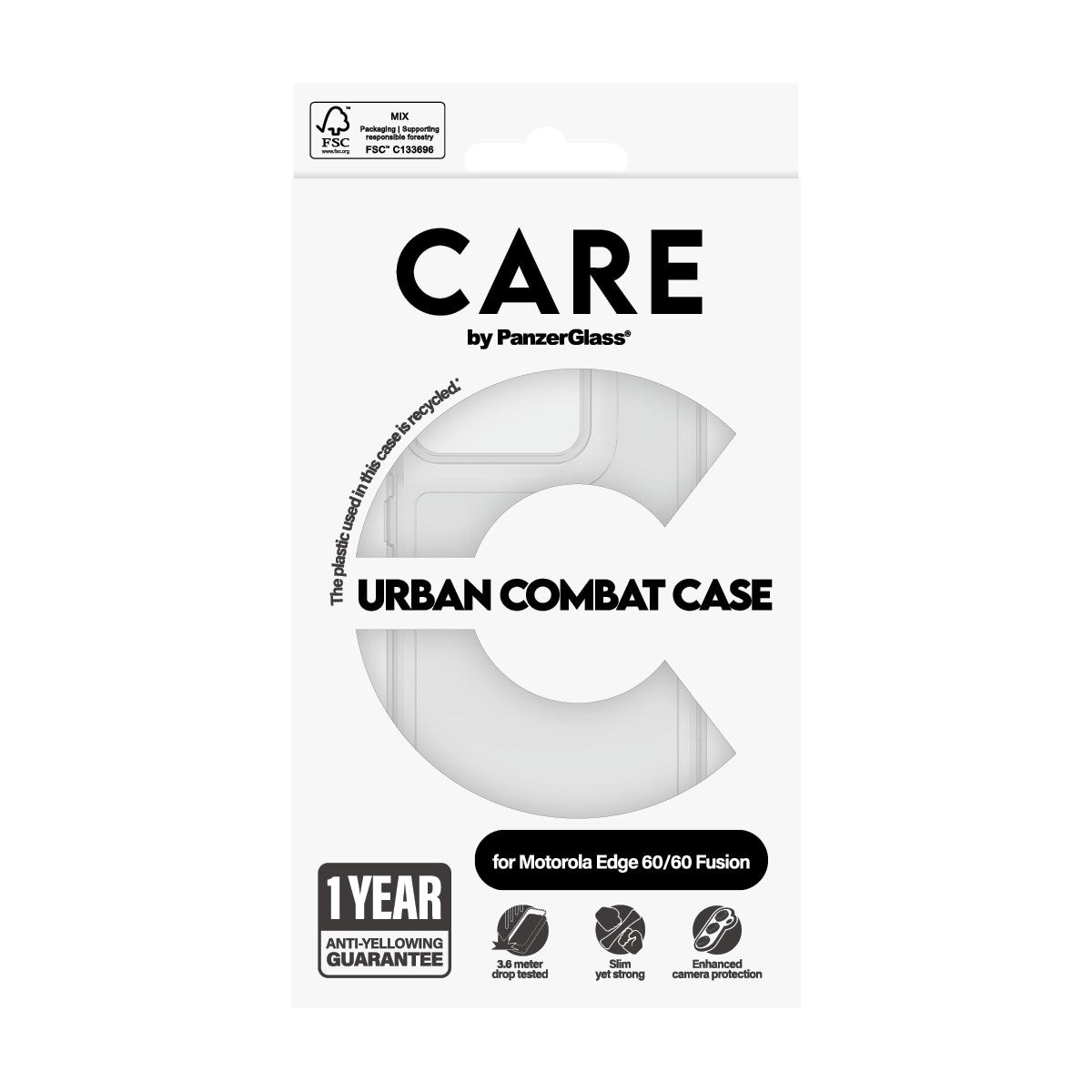 CARE™ by PanzerGlass® Urban Combat Case Transparent Motorola Edge 60 | 60 Fusion