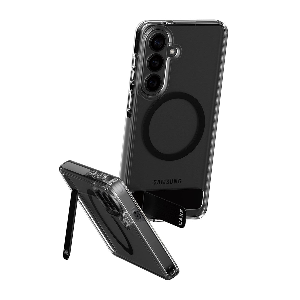 CARE™ by PanzerGlass® Kickstand Case Transparent m. Qi Samsung Galaxy S26+
