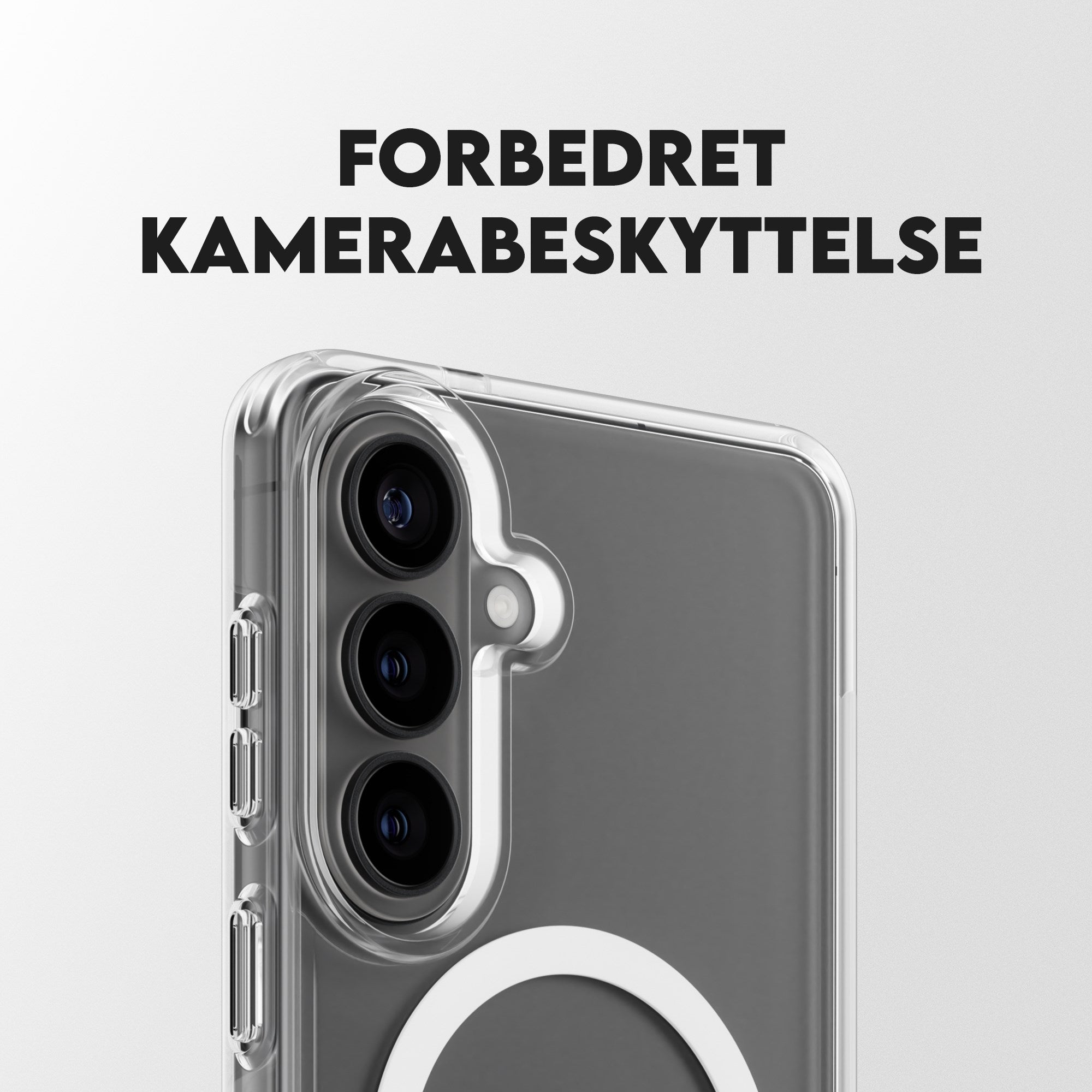 CARE™ by PanzerGlass® Urban Explorer Case Transparant m. Hvid Qi Samsung Galaxy S26