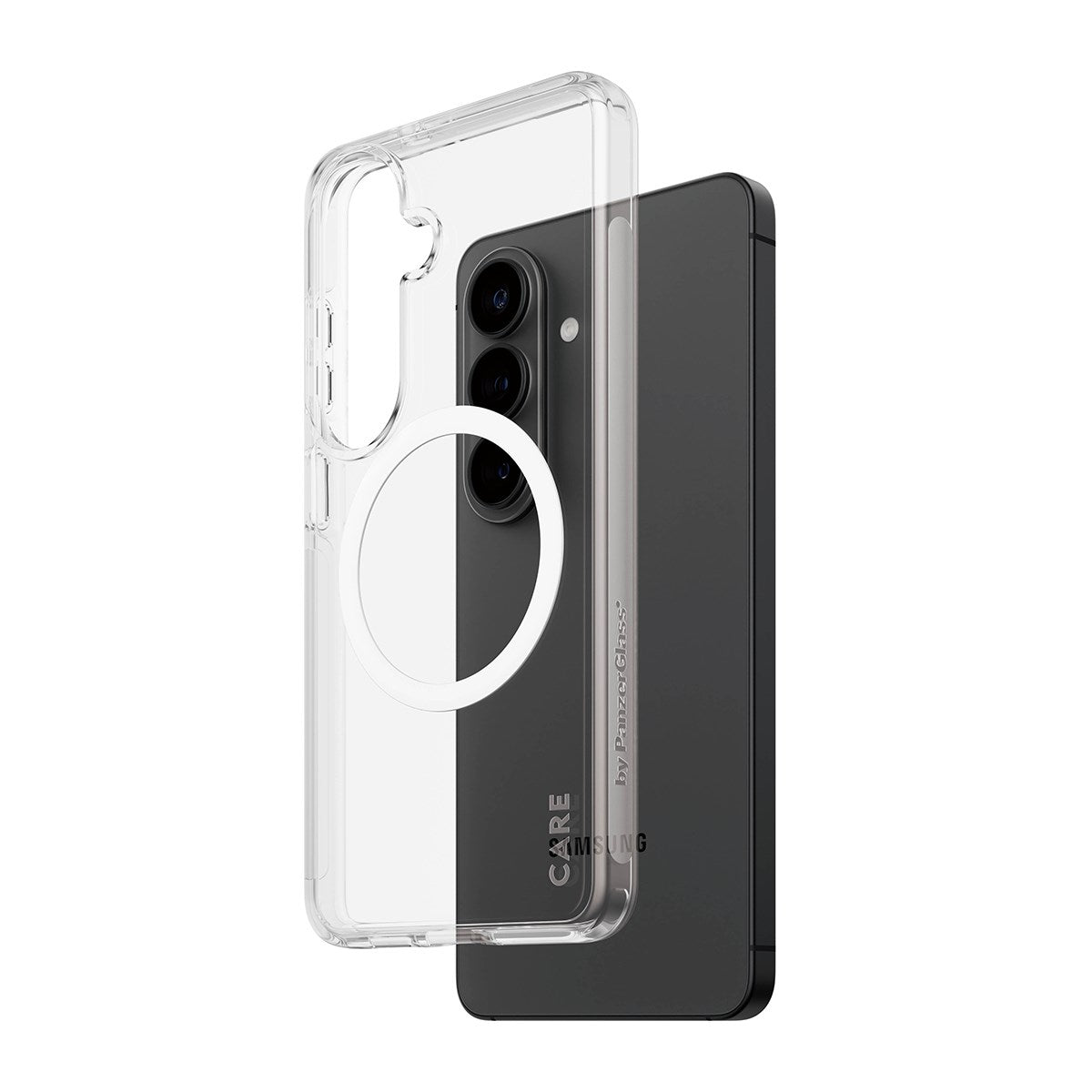CARE™ by PanzerGlass® Urban Explorer Case Transparant m. Hvid Qi Samsung Galaxy S26