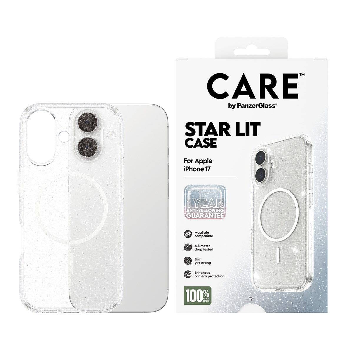 CARE by PanzerGlass® Urban Explorer Case Star Lit m. Hvid MagSafe iPhone 17